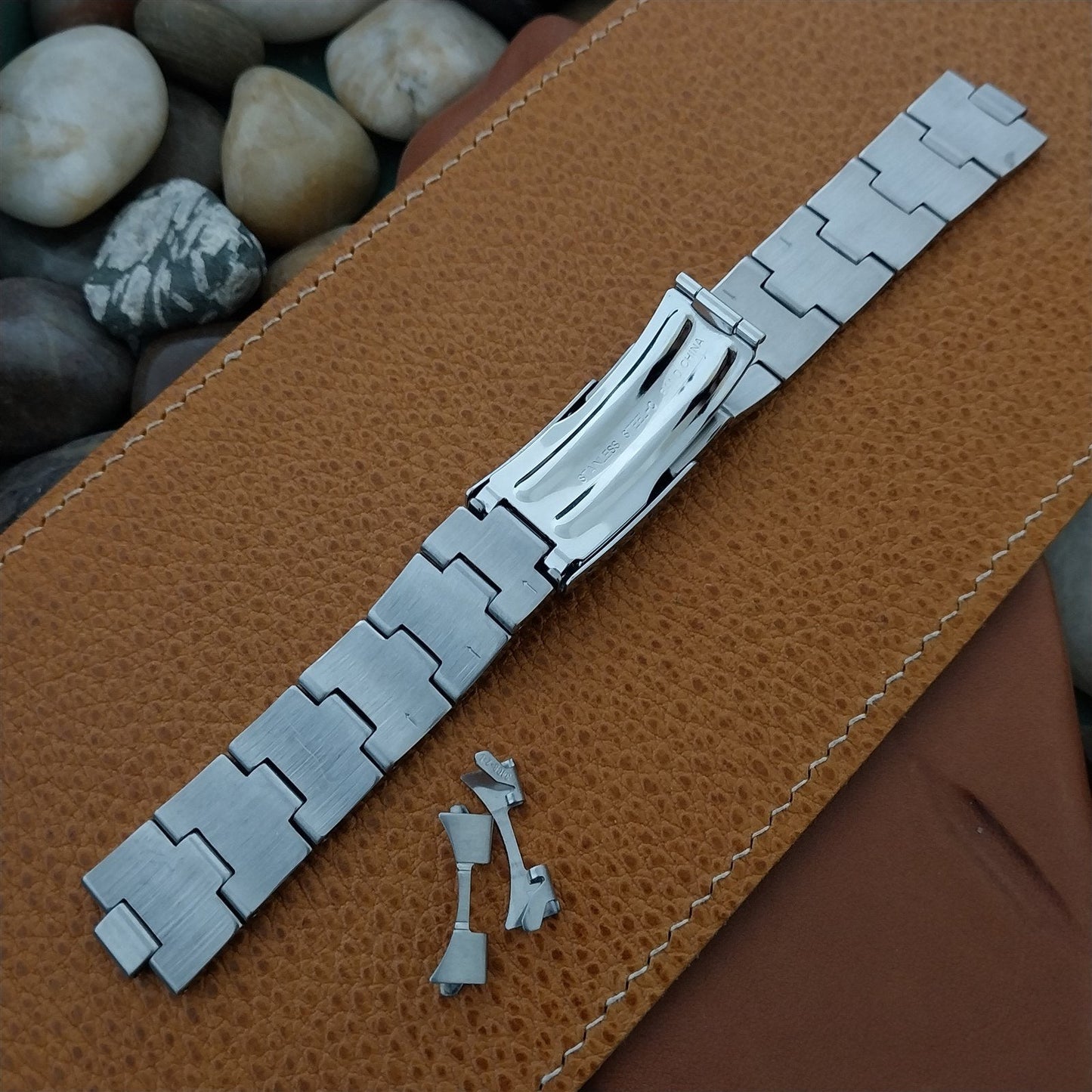 20mm Seiko nos Solid Link Stainless Steel 34C3 ZI Vintage Watch Band