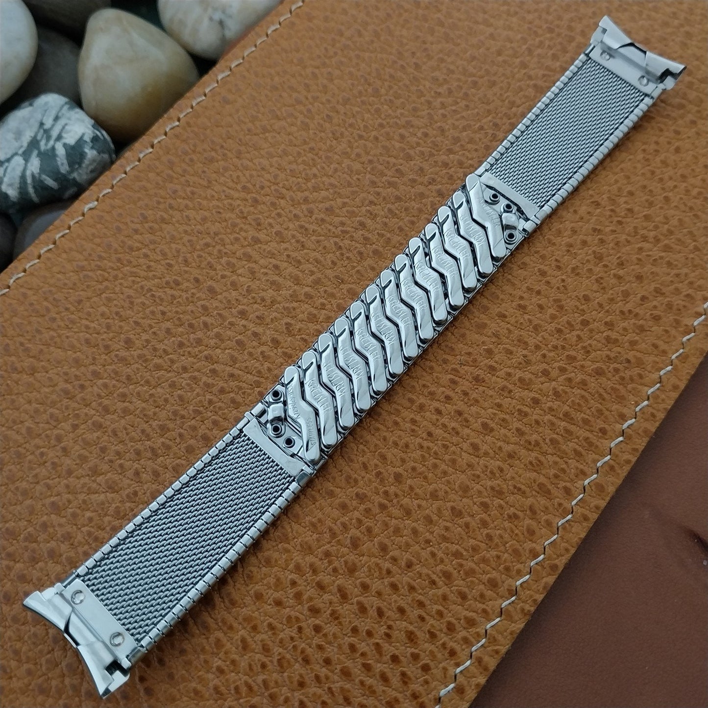 3/4" Stainless Steel Kreisler USA nos 1960s Vintage Watch Band 17.2mm 18mm