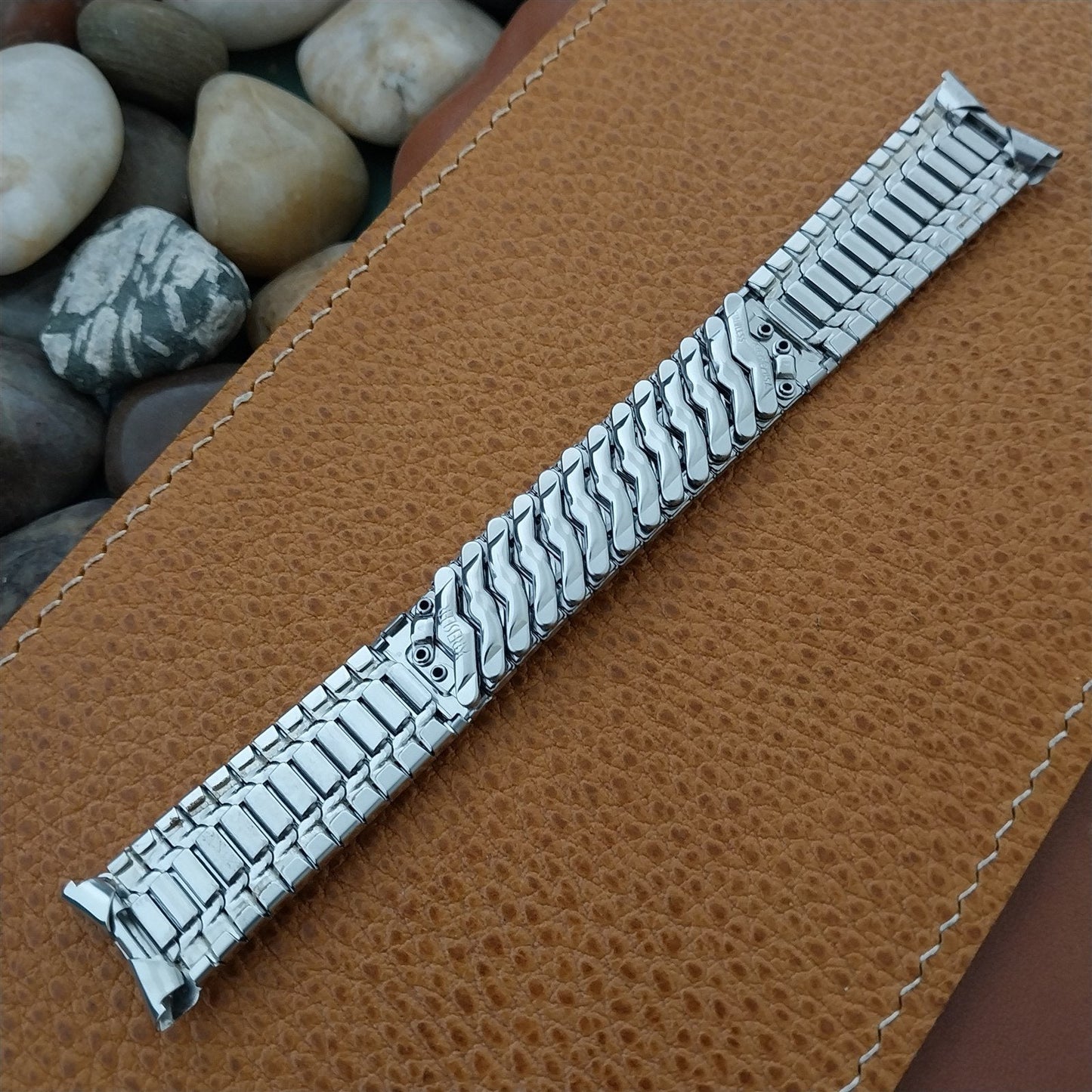 3/4" Stainless Steel Kreisler USA nos 1960s Vintage Watch Band 17.2mm 18mm