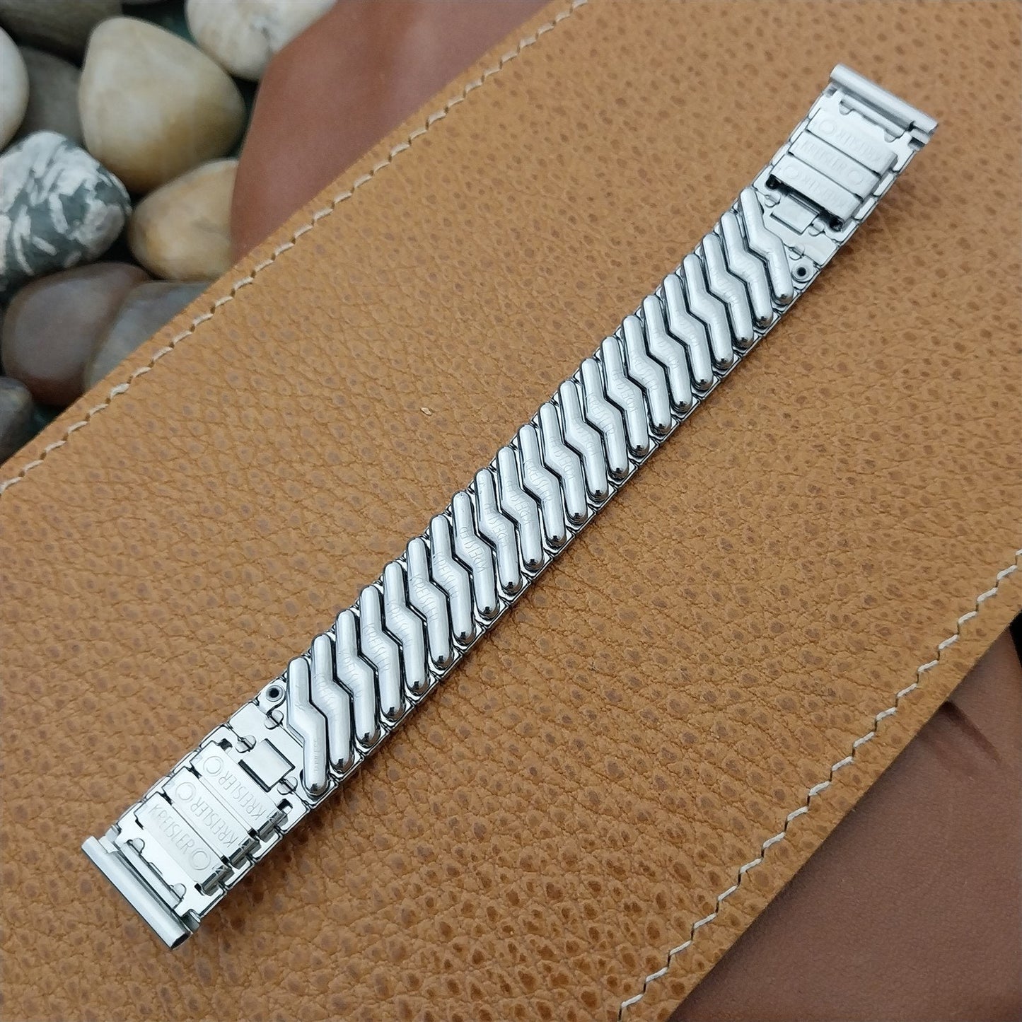 16mm Short Stainless Steel Kreisler USA nos 1950s Vintage Watch Band