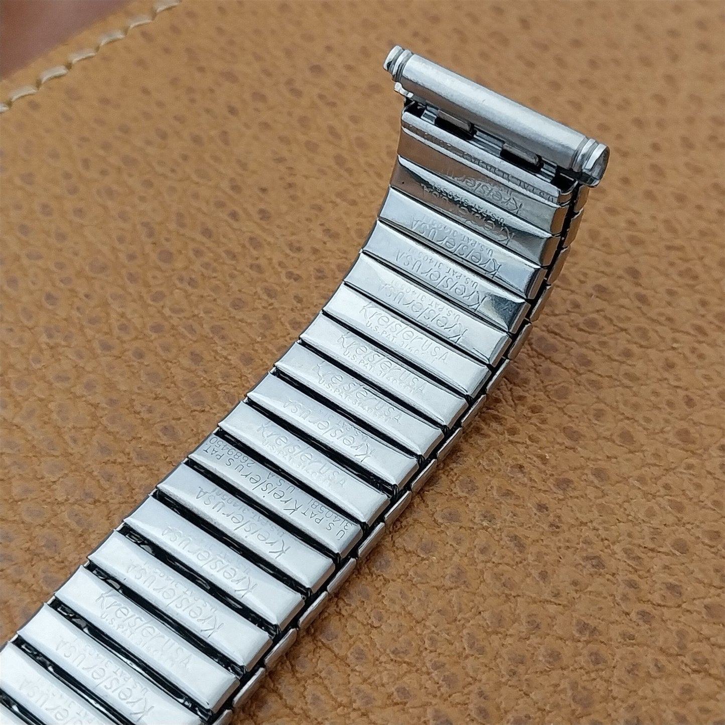 Kreisler USA Short Stainless Steel DuraFlex Vintage Watch Band nos 19mm 18mm