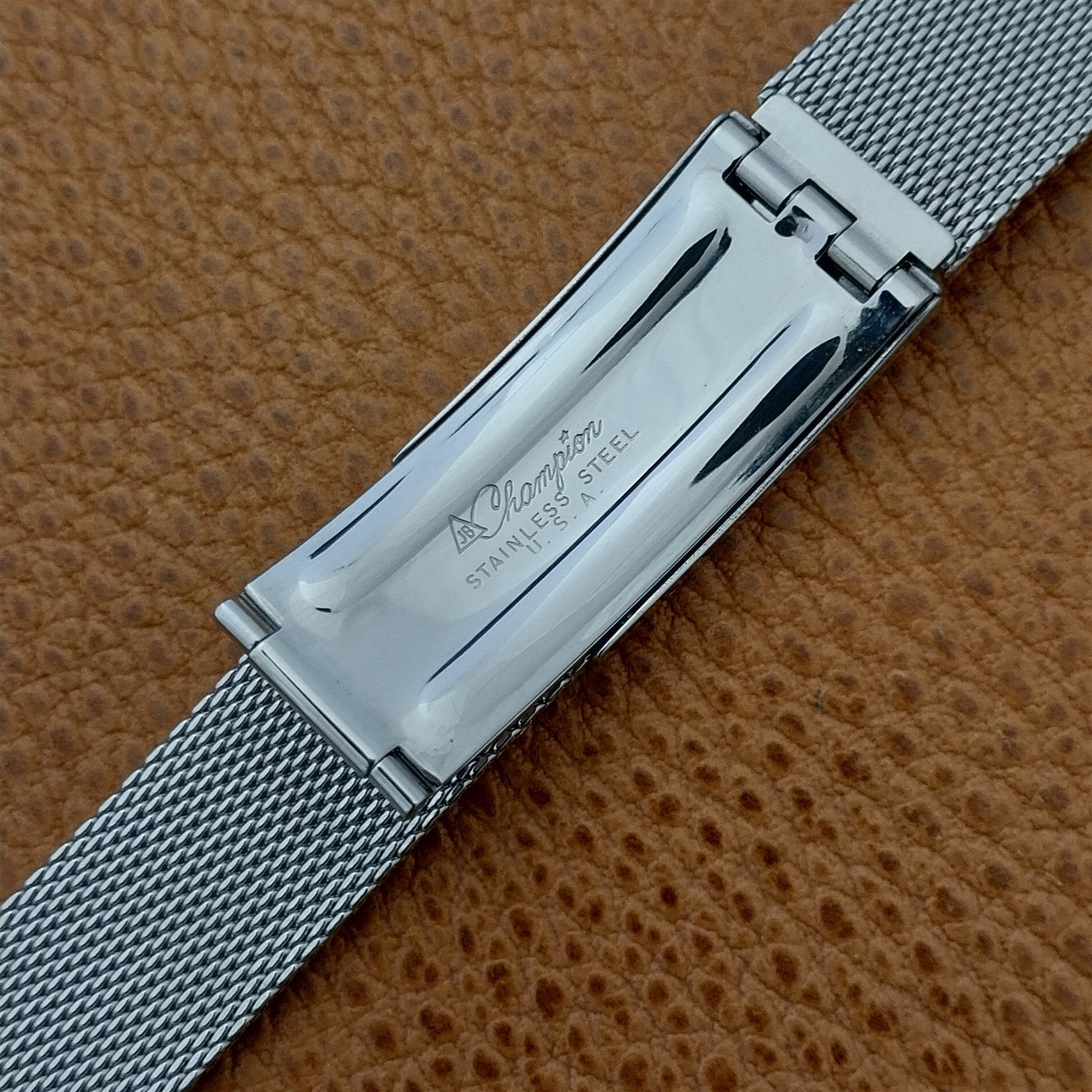 17.2mm Stainless Steel Mesh JB Champion USA 1960s Vintage Watch Band
