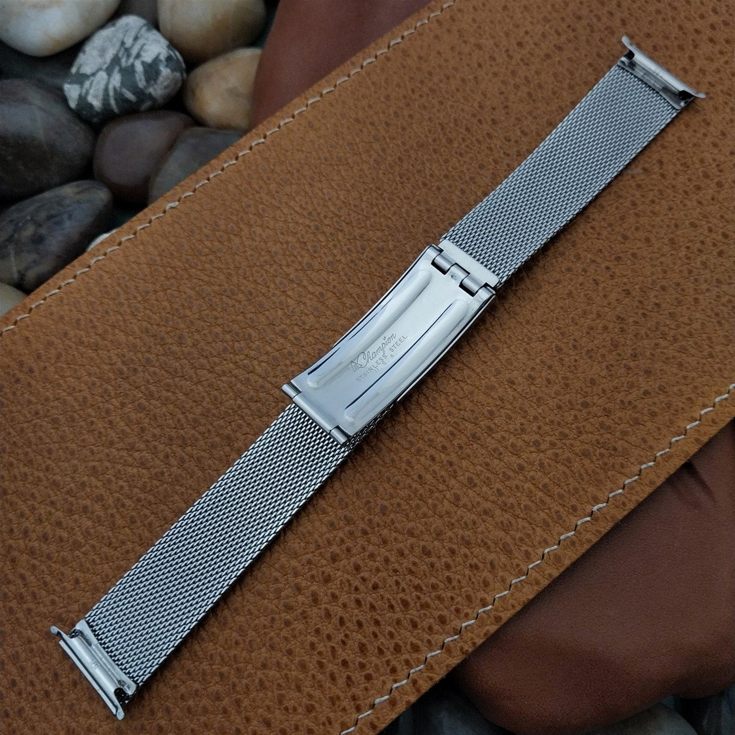 17.2mm Stainless Steel Mesh JB Champion USA 1960s Vintage Watch Band