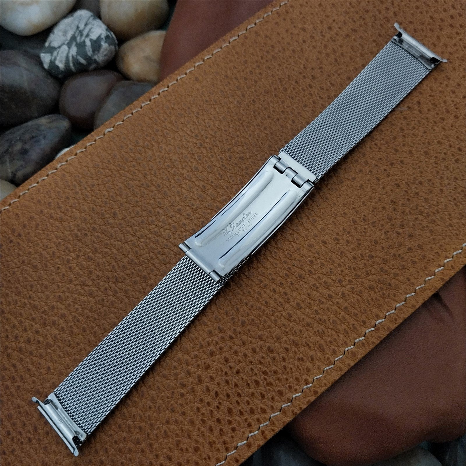 17.2mm Stainless Steel Mesh JB Champion USA 1960s Vintage Watch Band