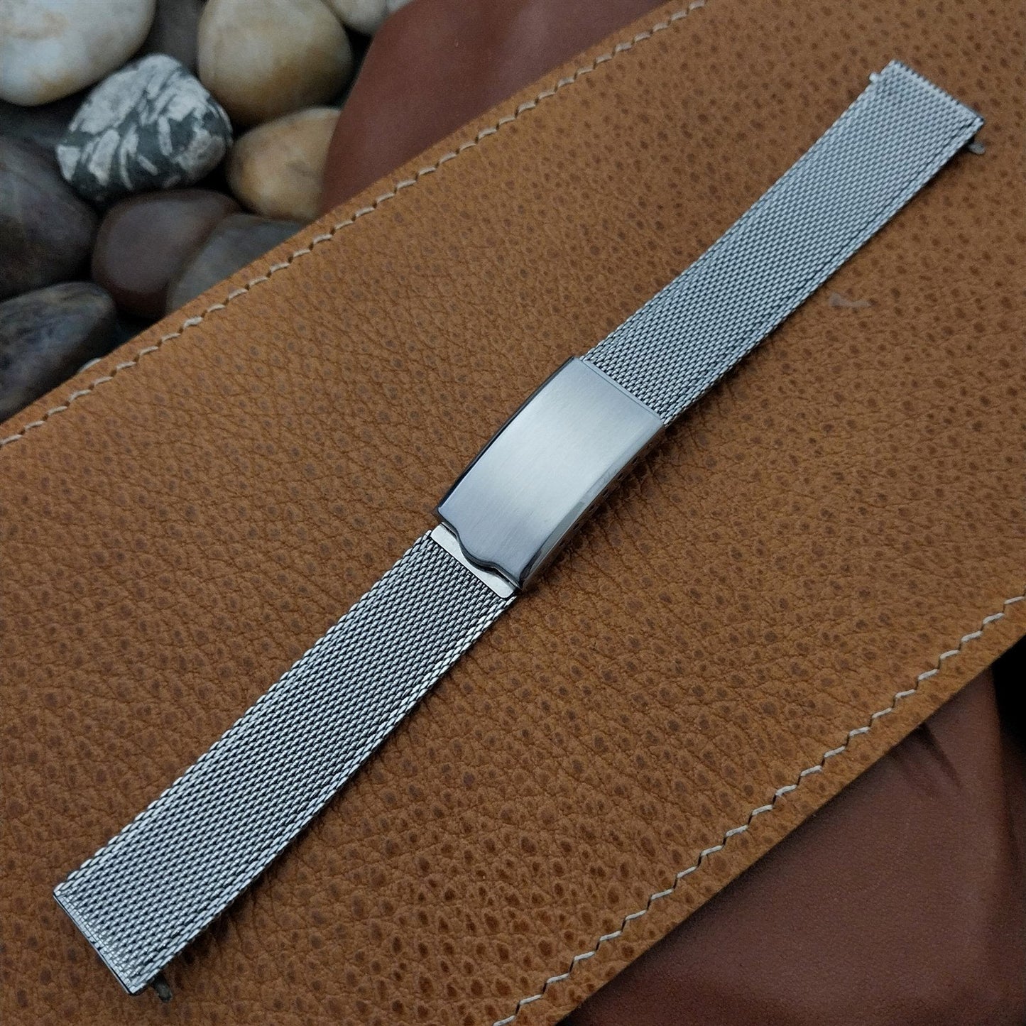17.2mm Stainless Steel Mesh JB Champion USA 1960s Vintage Watch Band