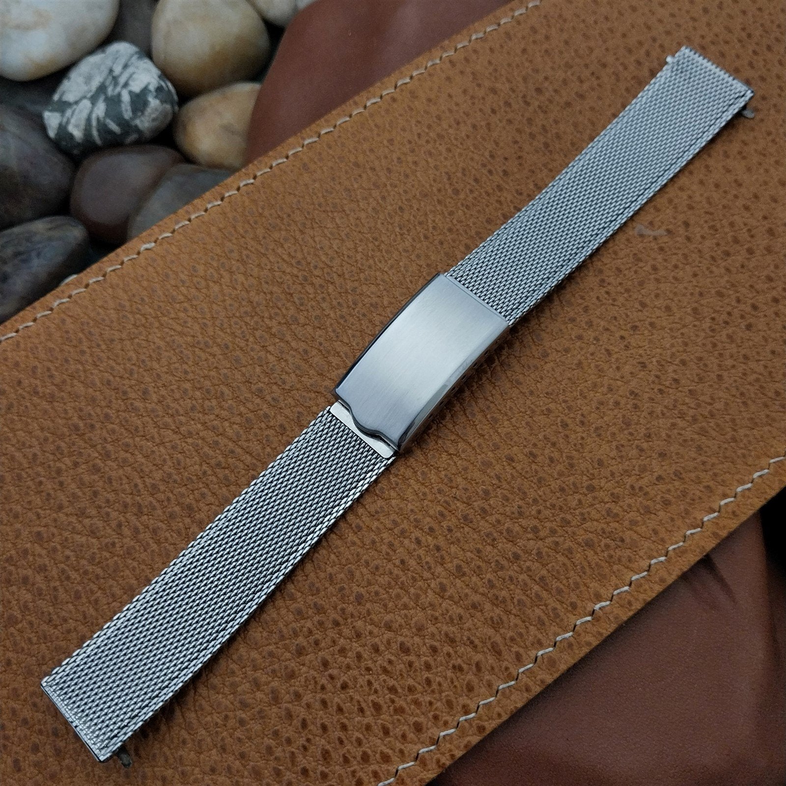 17.2mm Stainless Steel Mesh JB Champion USA 1960s Vintage Watch Band