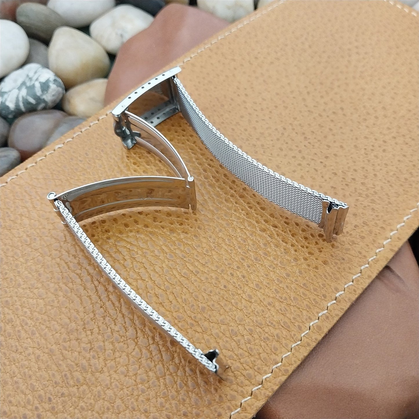 17.2mm Stainless Steel Mesh JB Champion USA 1960s Vintage Watch Band