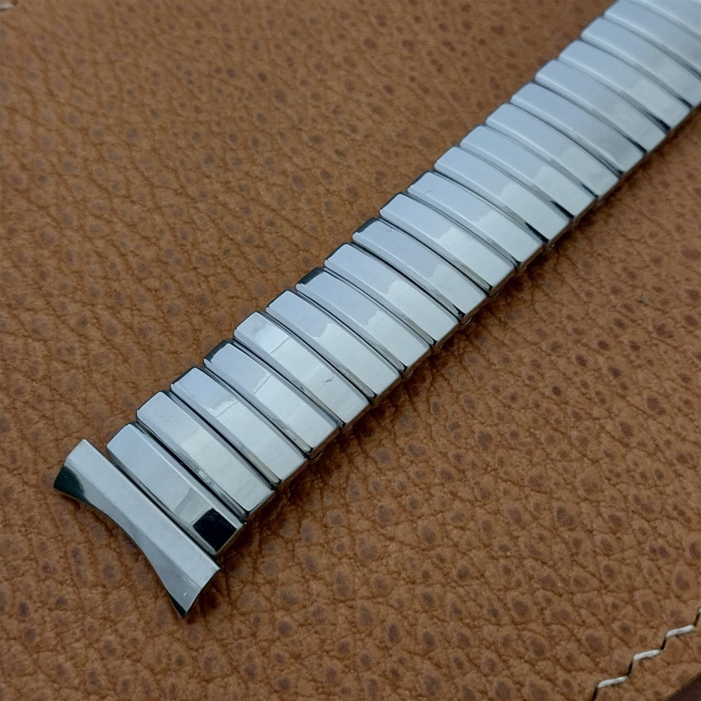 18mm 19mm Baldwin Stainless Steel Expansion nos 1960s Vintage Watch Band