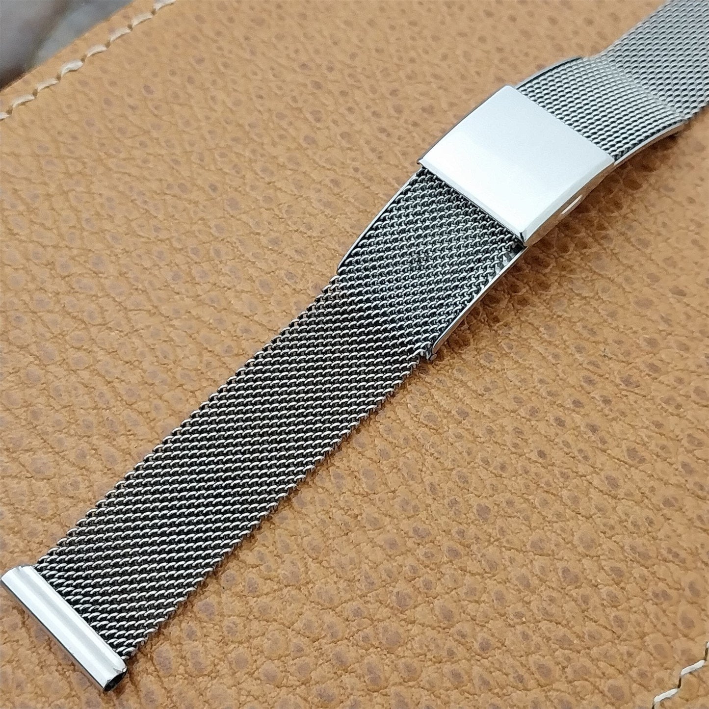 1920s-1930s Wadsworth Model B White Gold Filled Mesh Vintage Watch Band