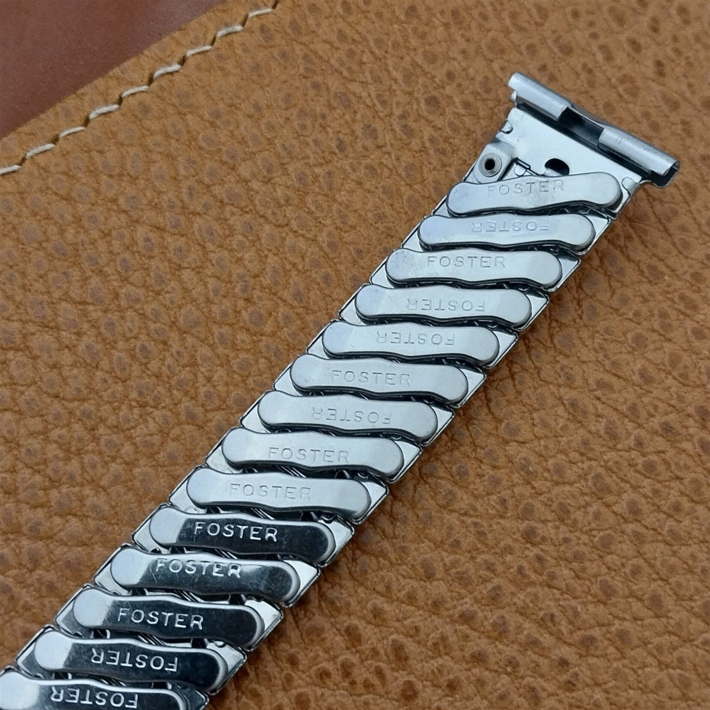 Mel by Foster Stainless Steel Expansion nos 1950s Vintage Watch Band 16mm-19mm