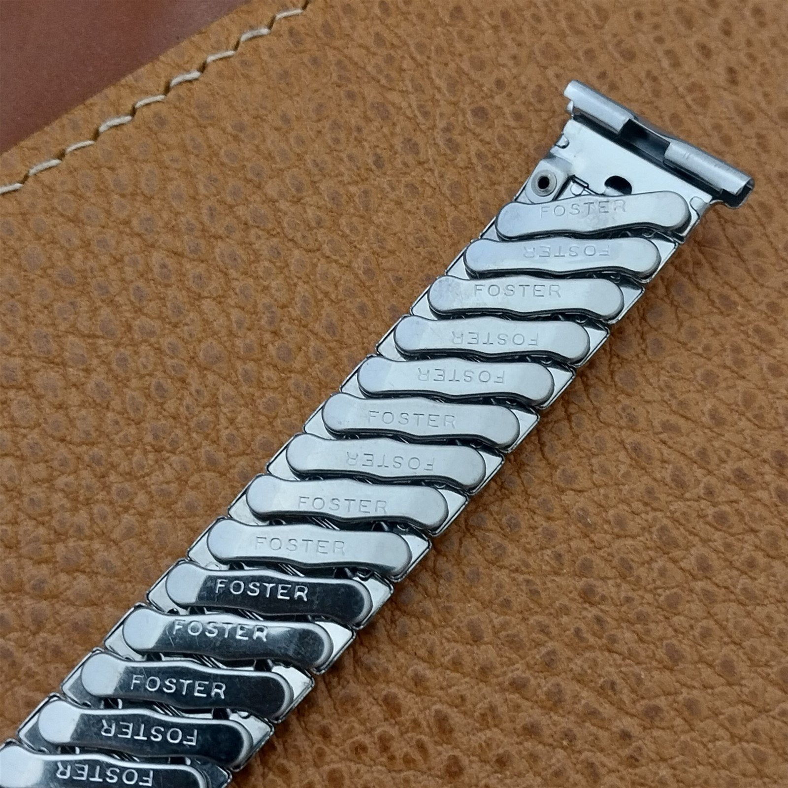 Mel by Foster Stainless Steel Expansion nos 1950s Vintage Watch Band 16mm-19mm