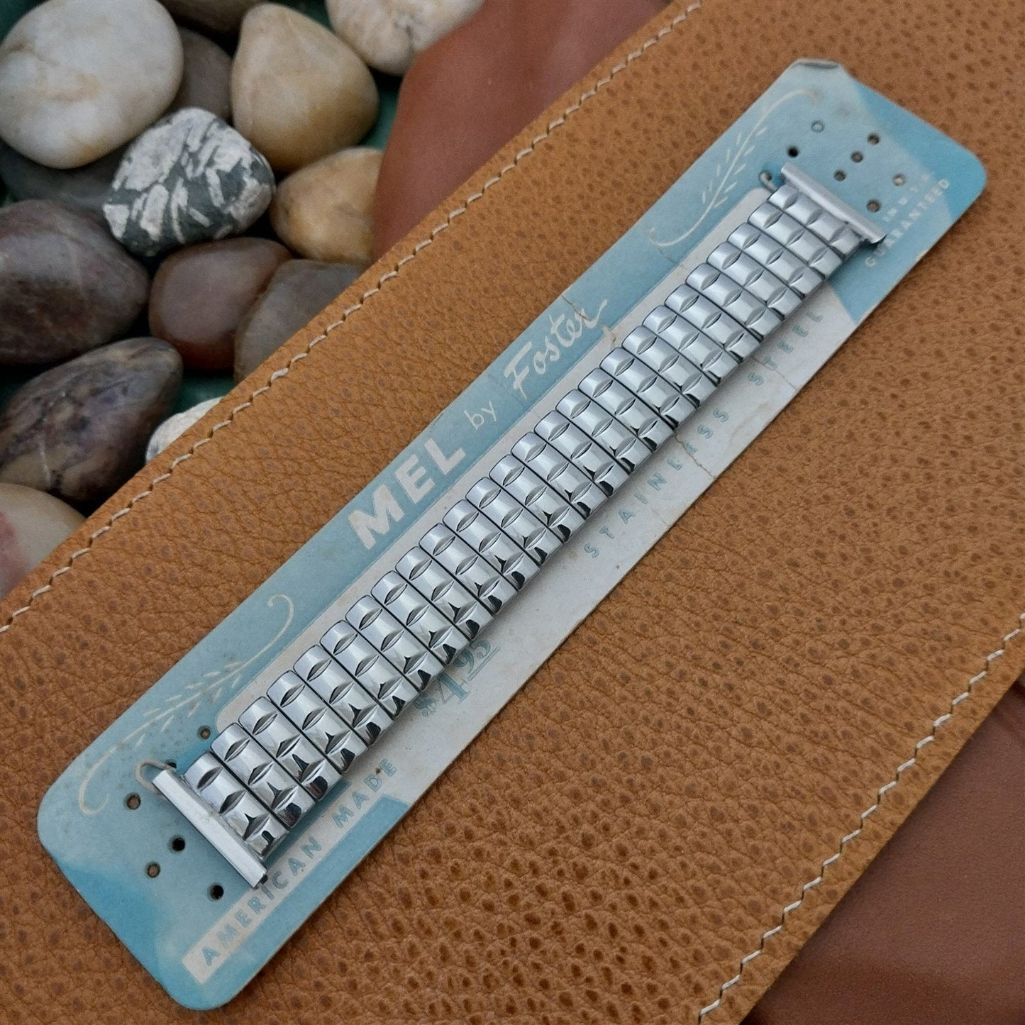 Mel by Foster Stainless Steel Expansion nos Short 50s Vintage Watch Band 16-19mm