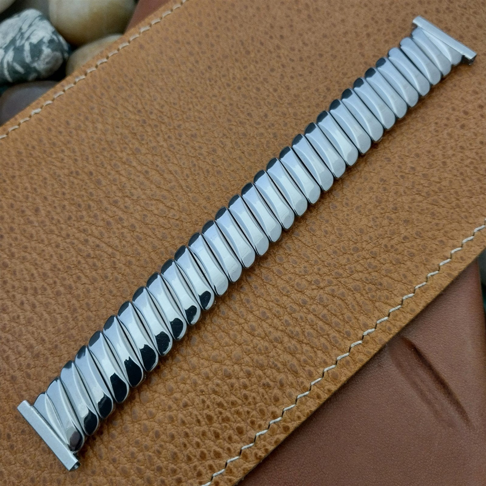 1950s Bellavance Stainless Steel Expansion nos Vintage Watch Band 16mm-19mm