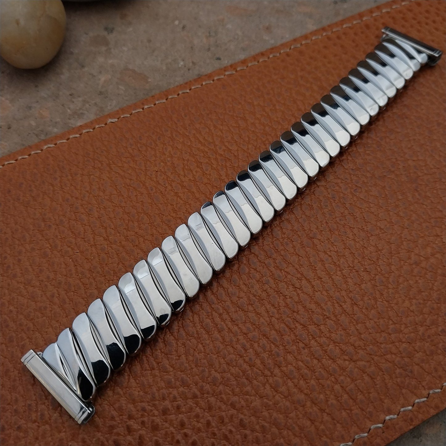 16mm 18mm 19mm Bellavance Stainless Expansion Unused 1950s Vintage Watch Band