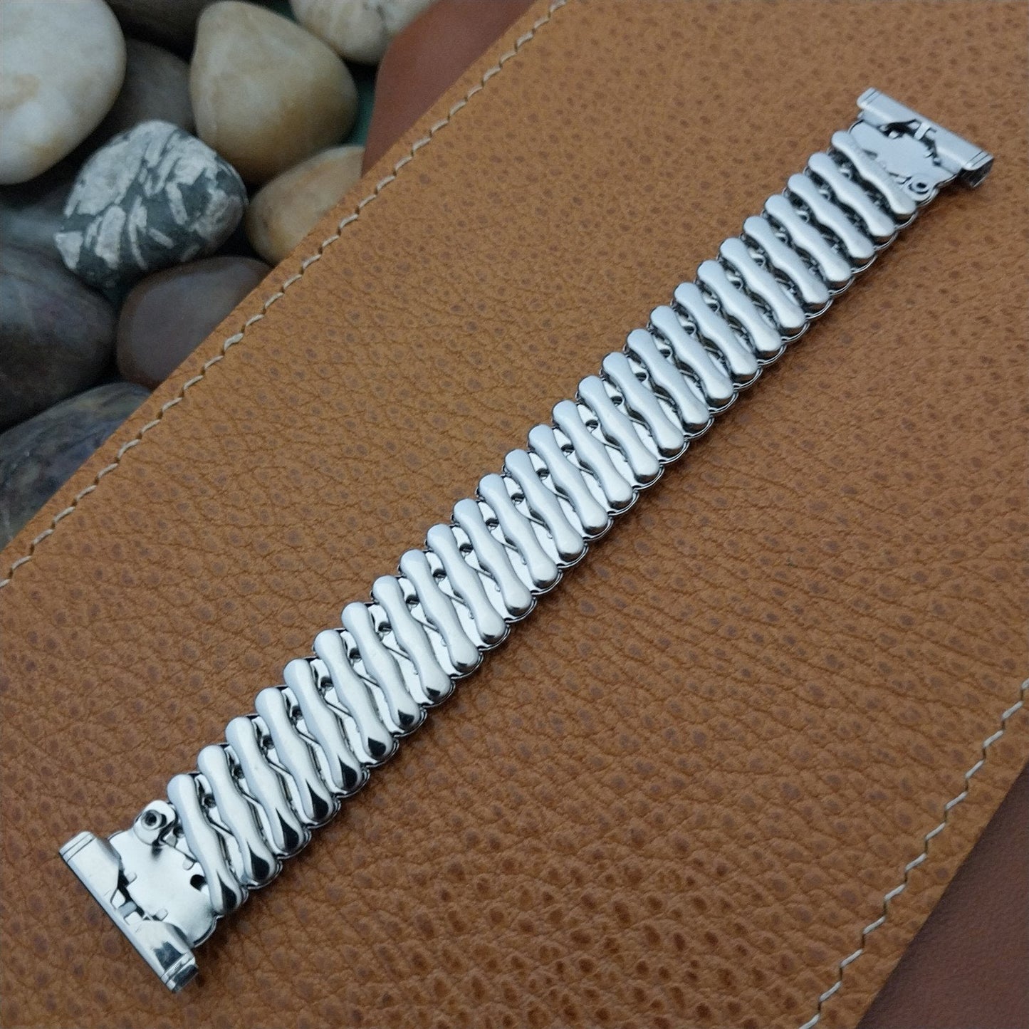 16mm 18mm 19mm Bellavance Stainless Expansion Unused 1950s Vintage Watch Band