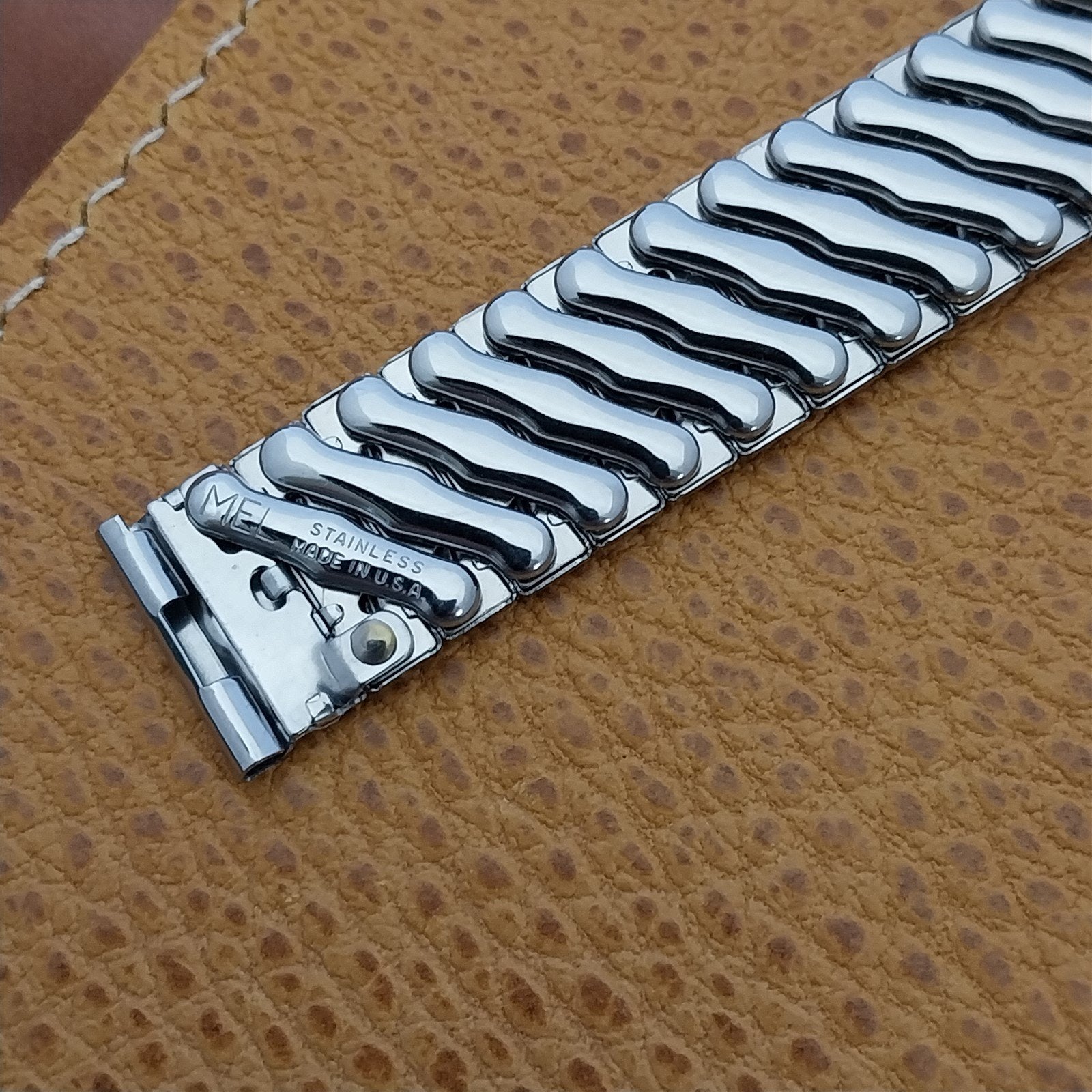 5/8" Mel Foster Stainless Steel Classic Expansion nos 1950s Vintage Watch Band