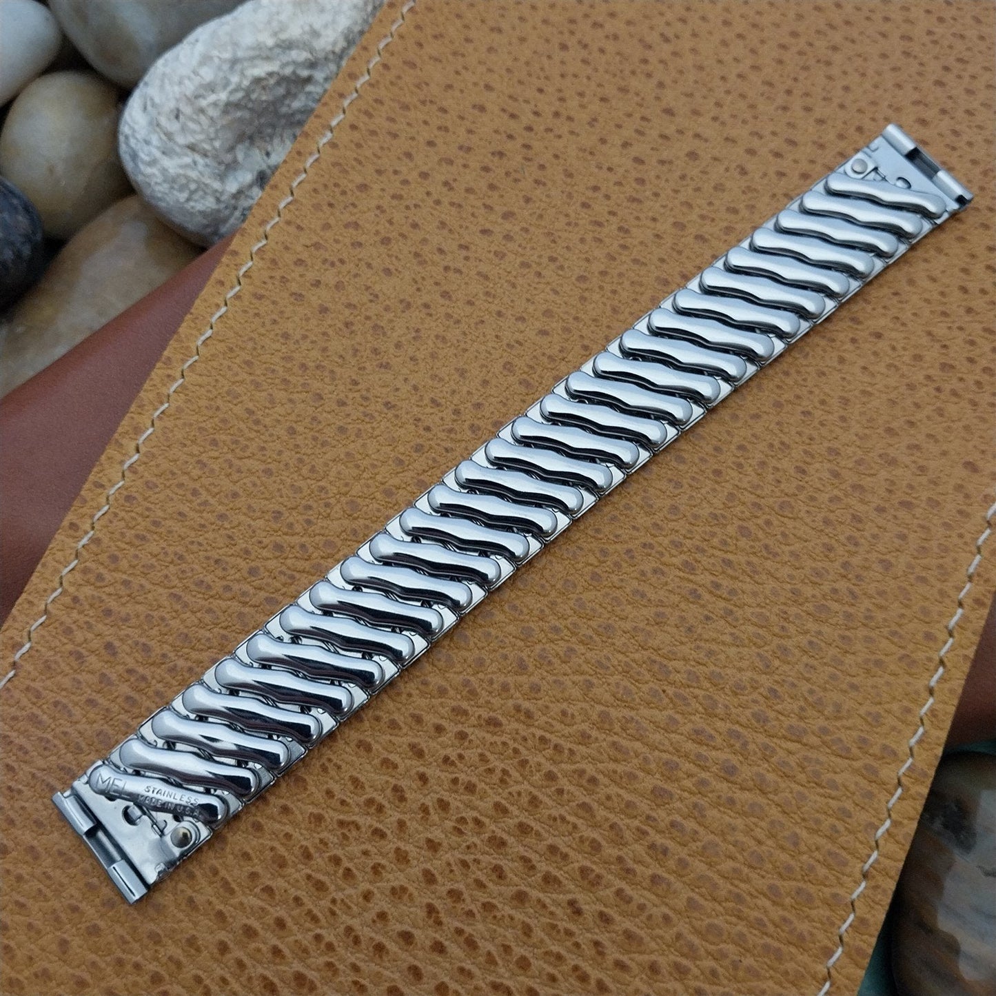5/8" Mel Foster Stainless Steel Classic Expansion nos 1950s Vintage Watch Band