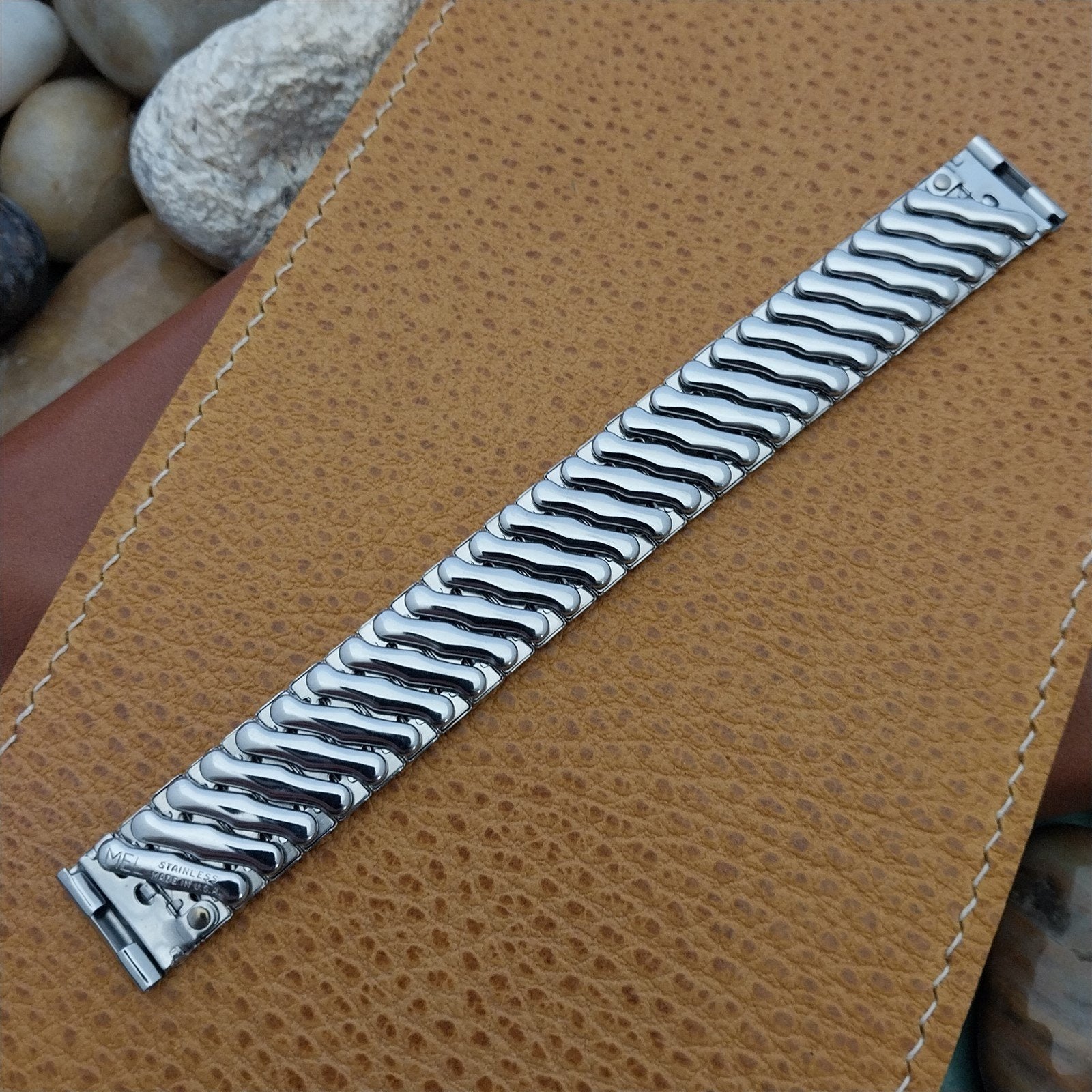 5/8" Mel Foster Stainless Steel Classic Expansion nos 1950s Vintage Watch Band