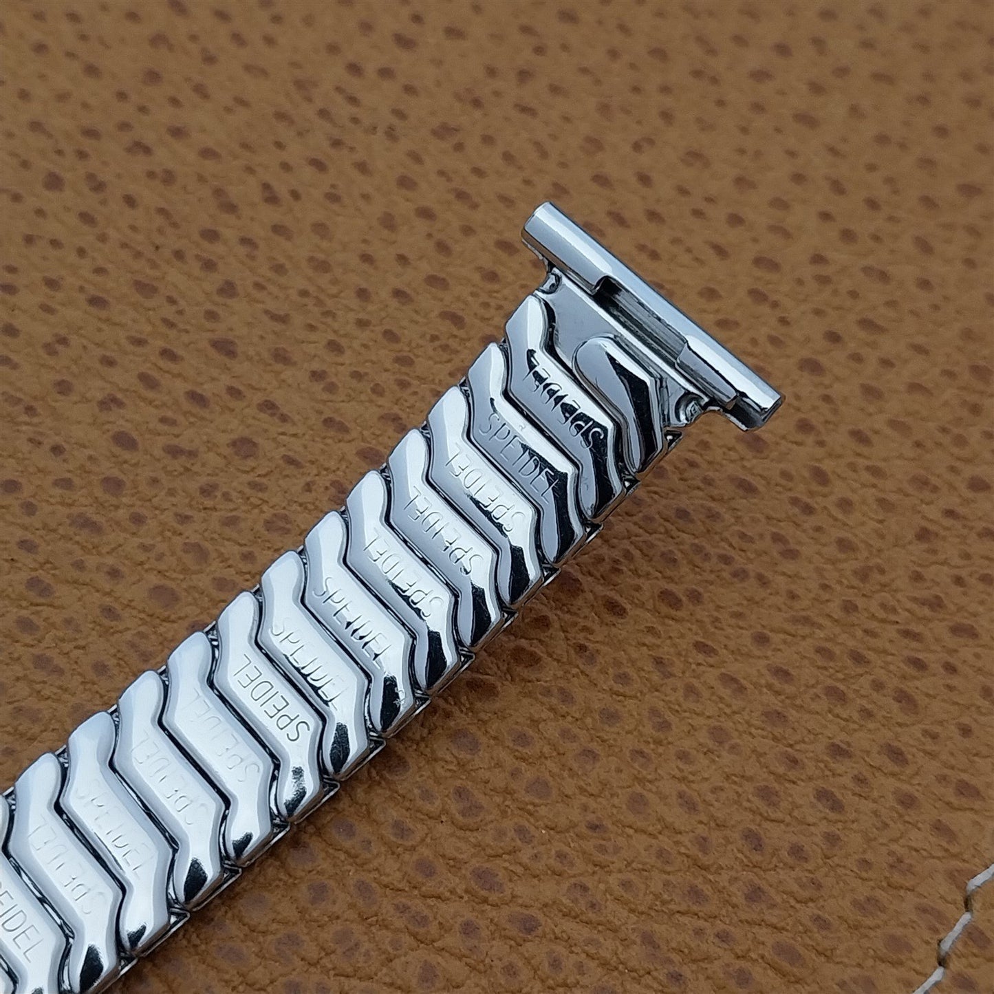 1950s Speidel USA Golden Knight 3/4" White Gold-Filled Watch Band In Box