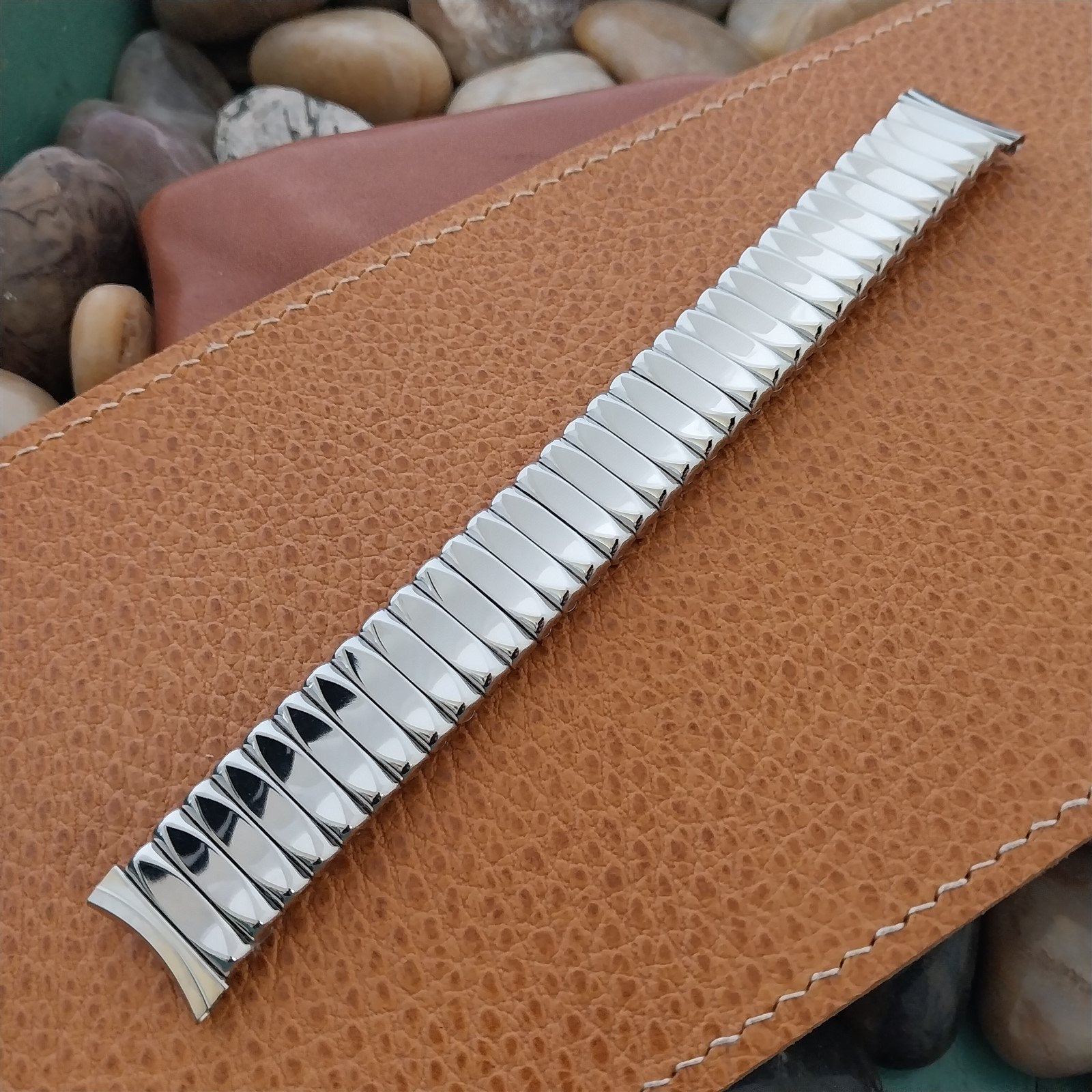 17.2mm Lenox USA Stainless Steel Expansion nos 1960s Watch Band
