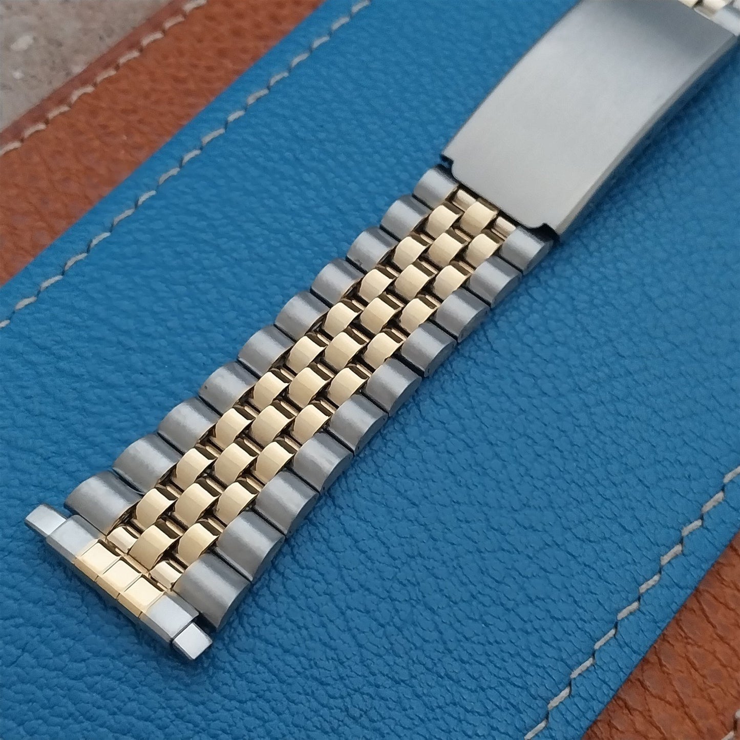 16mm 18mm 19mm 20mm Gold-Tone & Stainless Steel Jubilee Vintage Watch Band