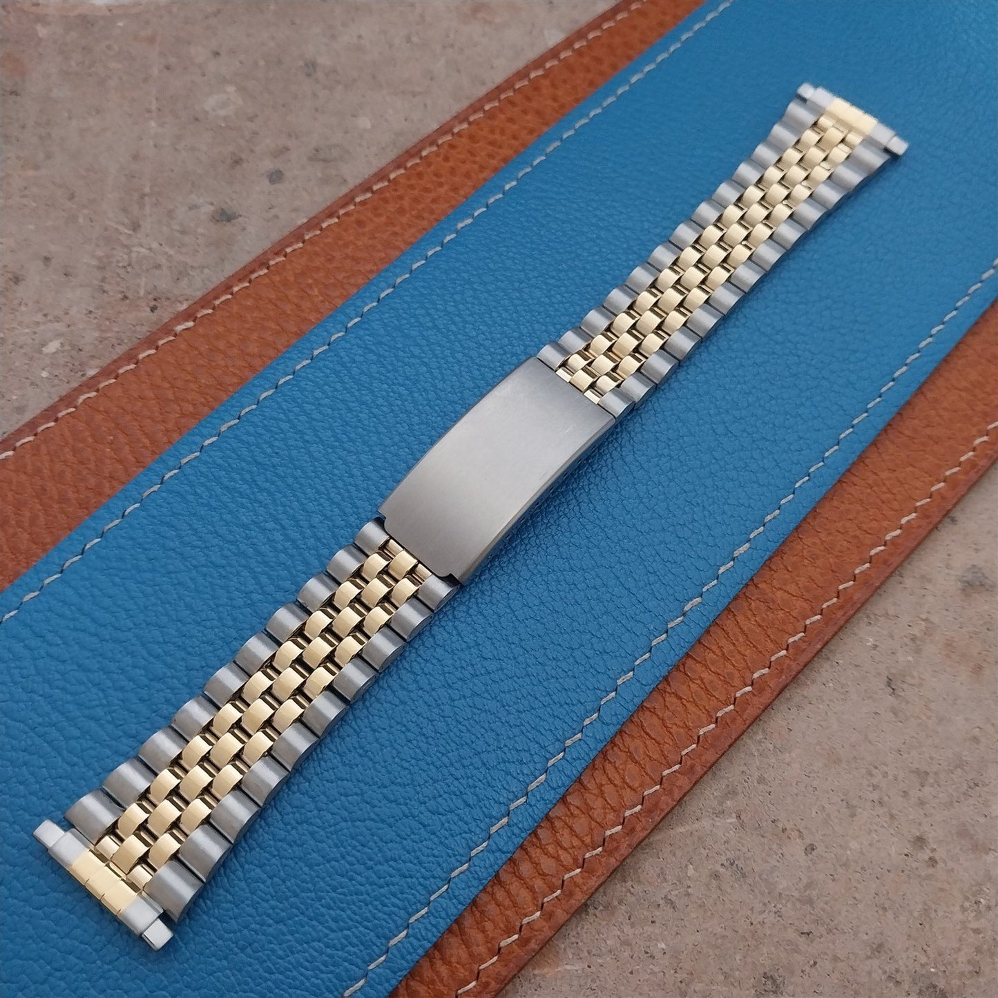 16mm 18mm 19mm 20mm Gold-Tone & Stainless Steel Jubilee Vintage Watch Band