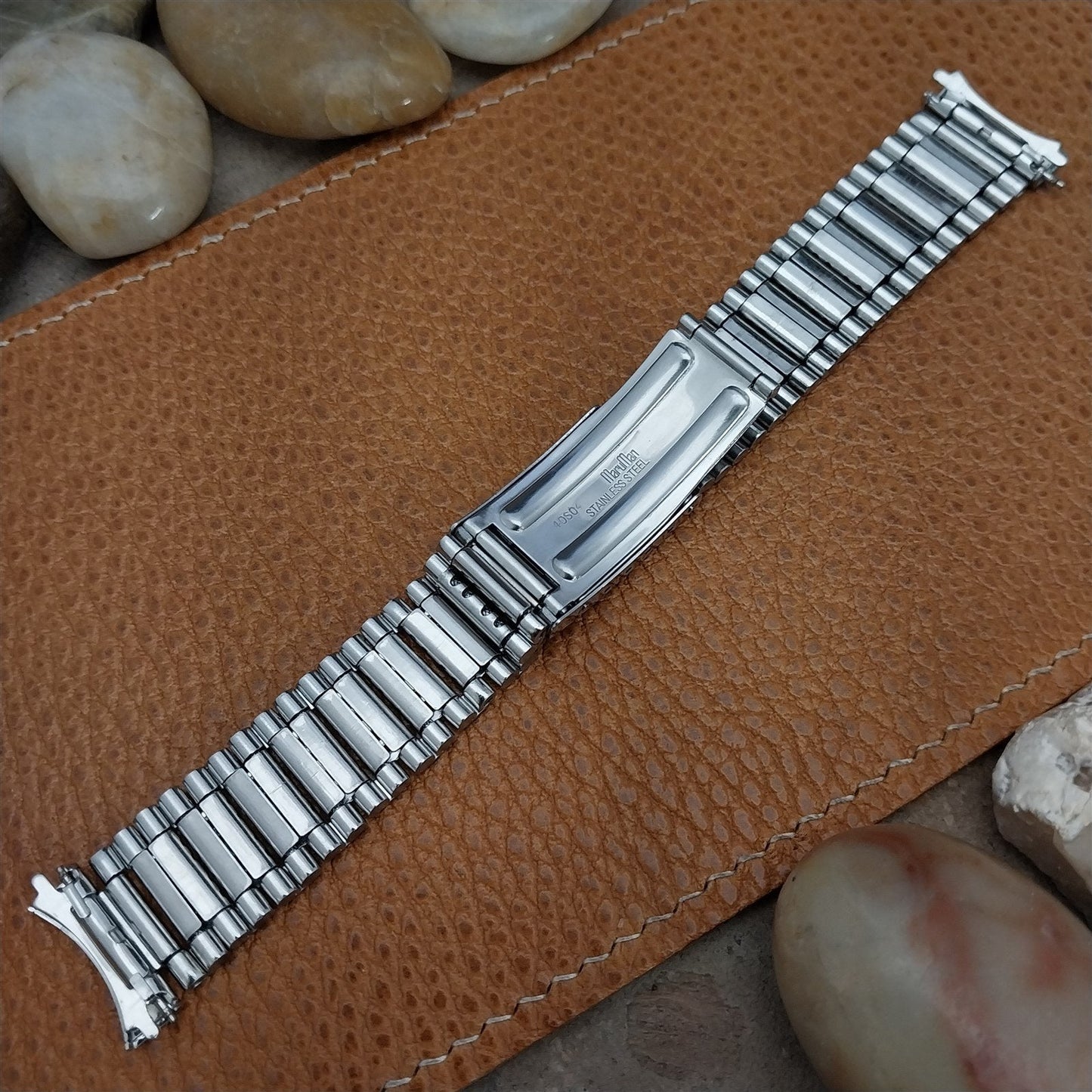 19mm Maruman Beads of Rice Stainless Steel 1970s nos Vintage Watch Band