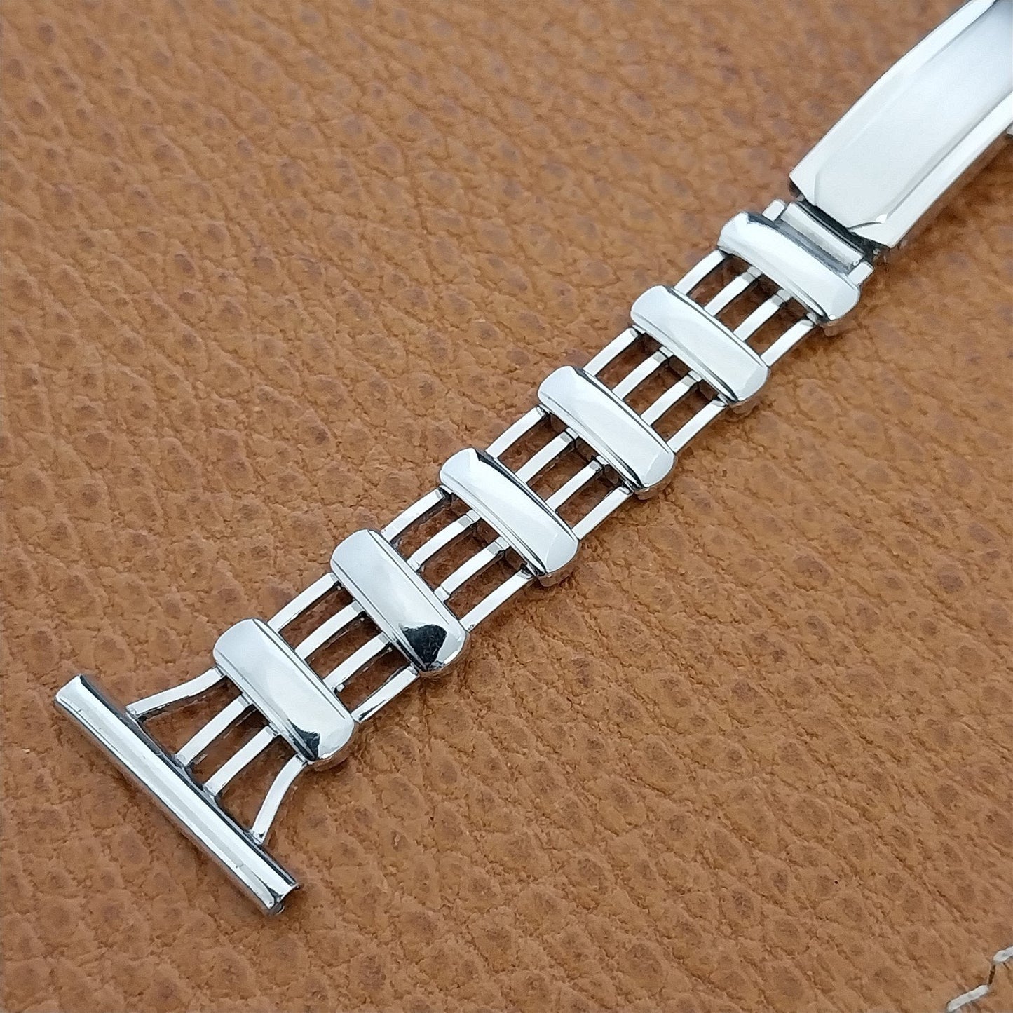 1940s Art Deco White Gold-Filled Kestenmade Majestic Unused Vintage Watch Band