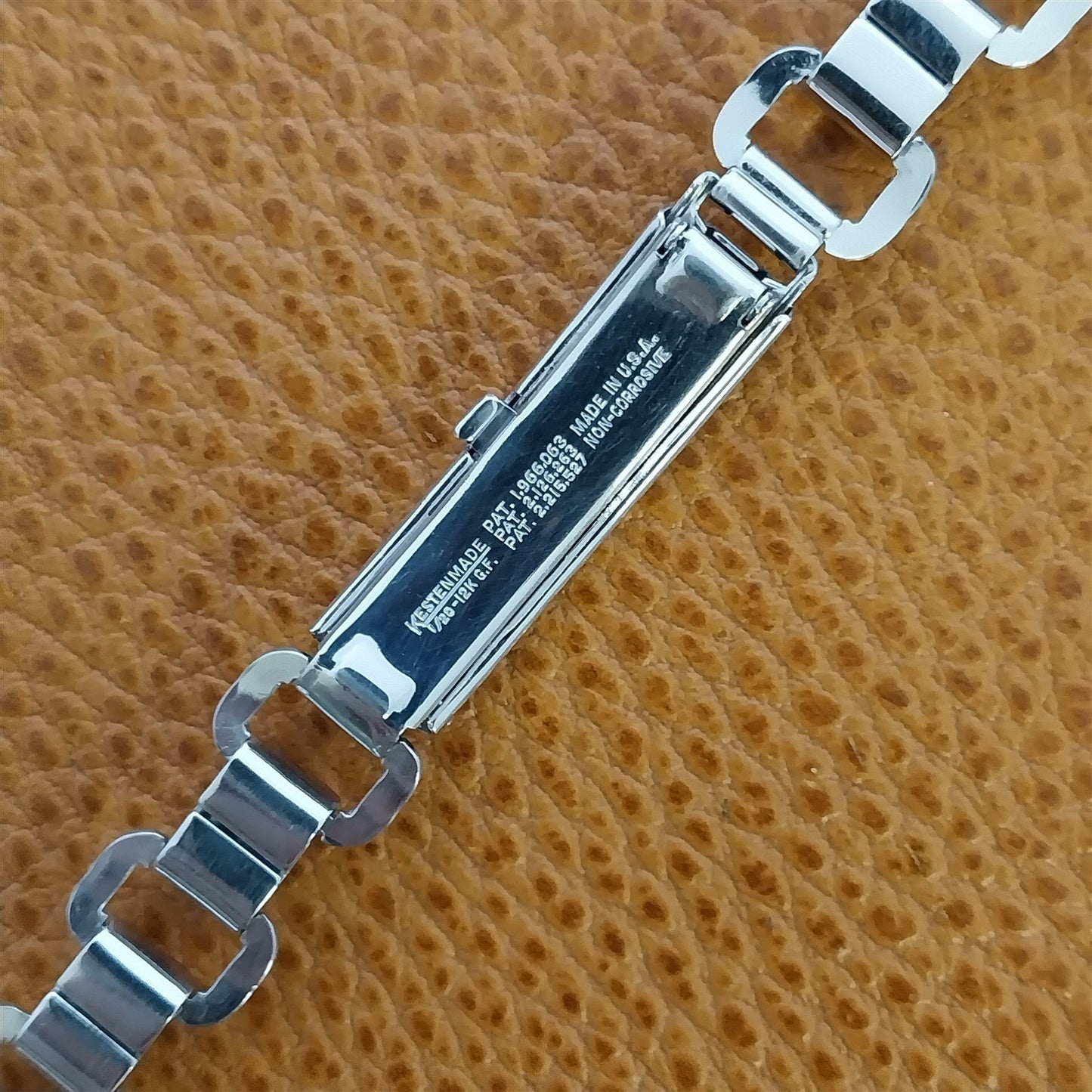 5/8" 1940s 12k White Gold-Filled Kestenmade Majestic nos Vintage Watch Band