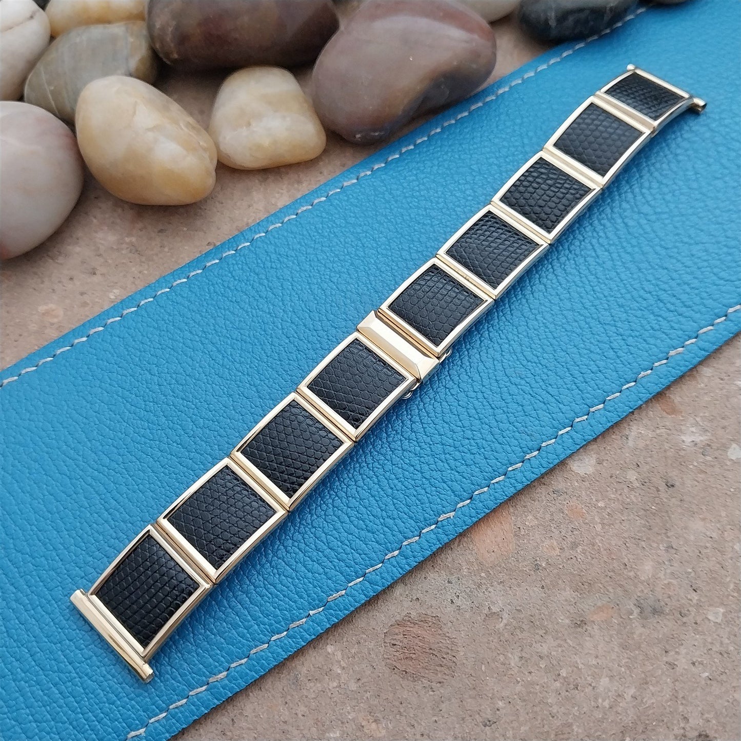 Vintage Lizard & 10K Gold-Filled Speidel Leatha Elegance 1950s Unused Watch Band