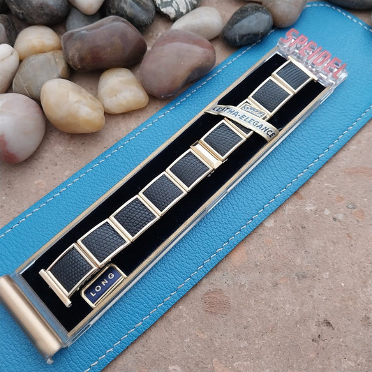 Vintage Lizard & 10K Gold-Filled Speidel Leatha Elegance 1950s Unused Watch Band