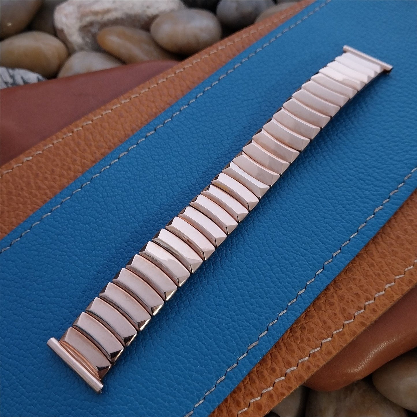 10K Rose Gold Filled Elgin Hadley USA Classic nos 1950s Vintage Watch Band