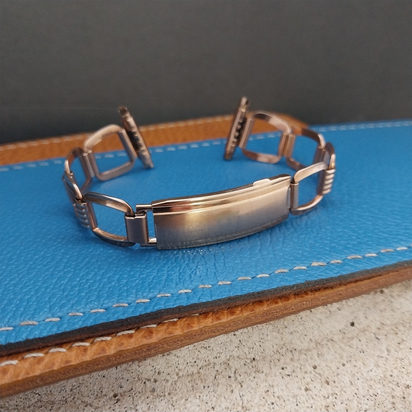 Art Deco Rose Gold-Filled Hadley Elgin 1940s Vintage Watch Band