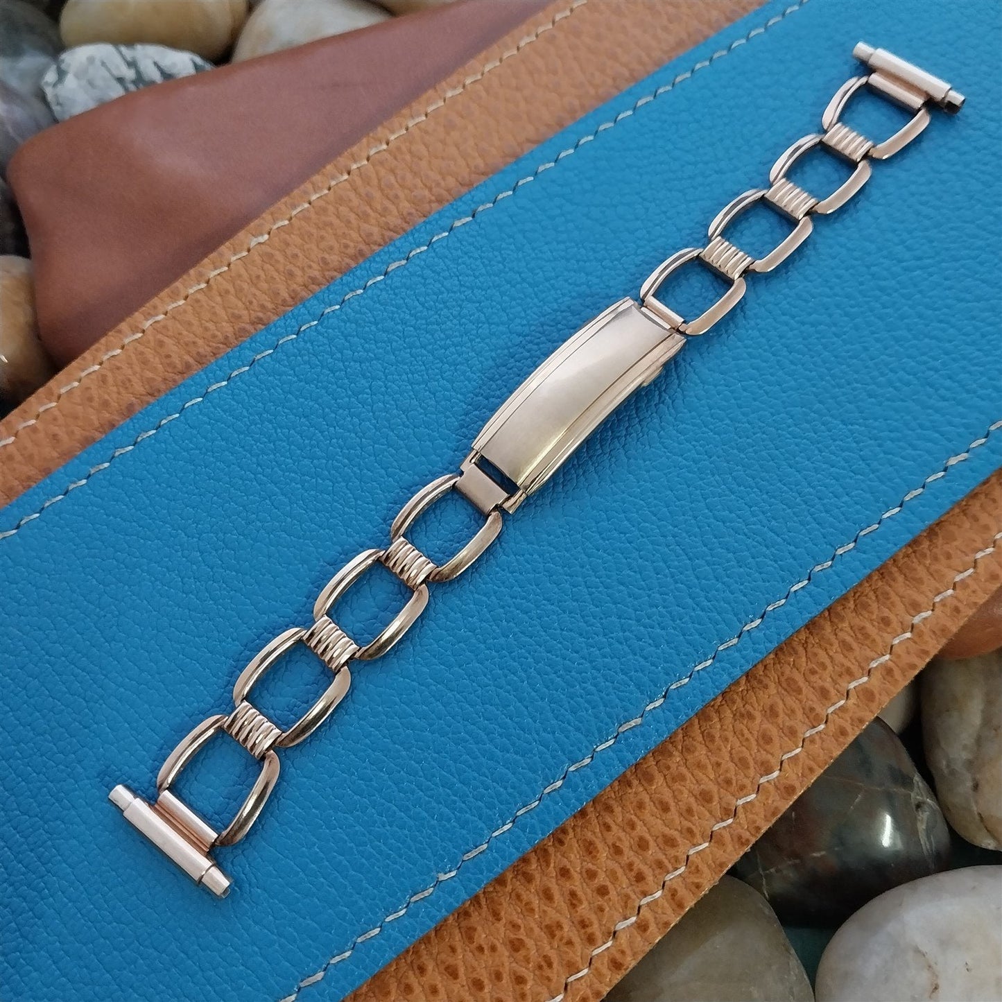 Art Deco Rose Gold-Filled Hadley Elgin 1940s Vintage Watch Band