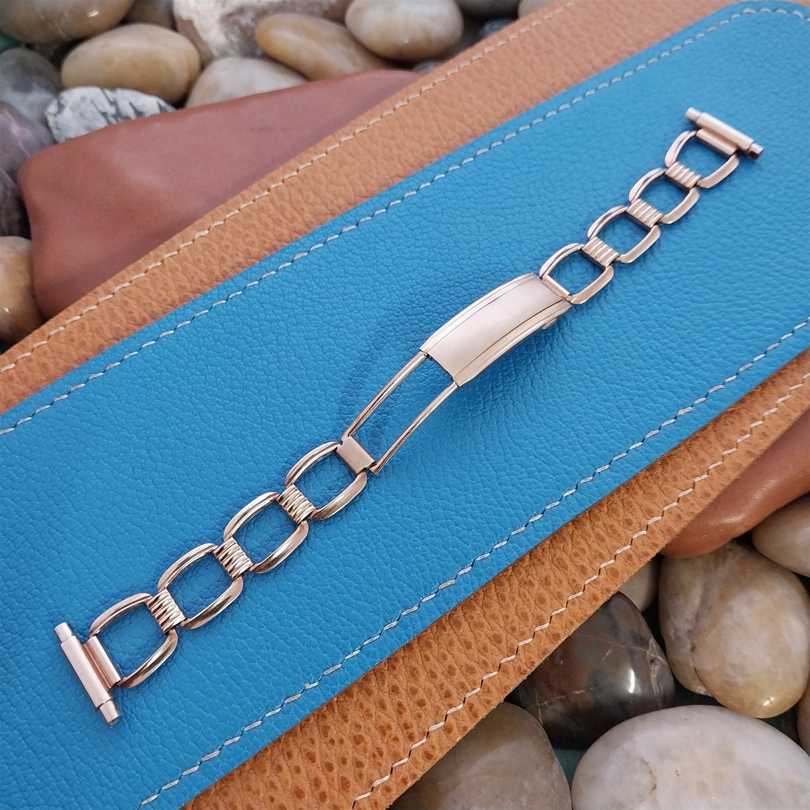 Art Deco Rose Gold-Filled Hadley Elgin 1940s Vintage Watch Band