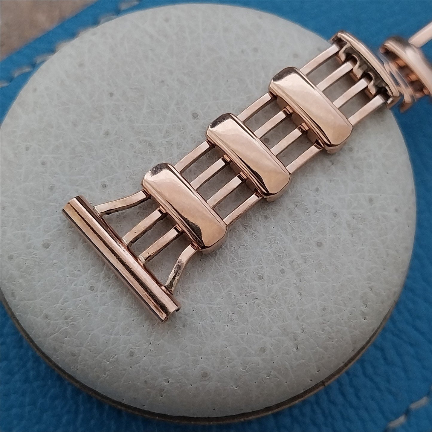1940s 12k Rose Gold-Filled 5/8" Kestenmade Majestic nos Vintage Watch Band