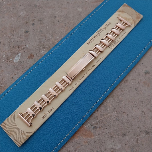 1940s 12k Rose Gold-Filled 5/8" Kestenmade Majestic nos Vintage Watch Band