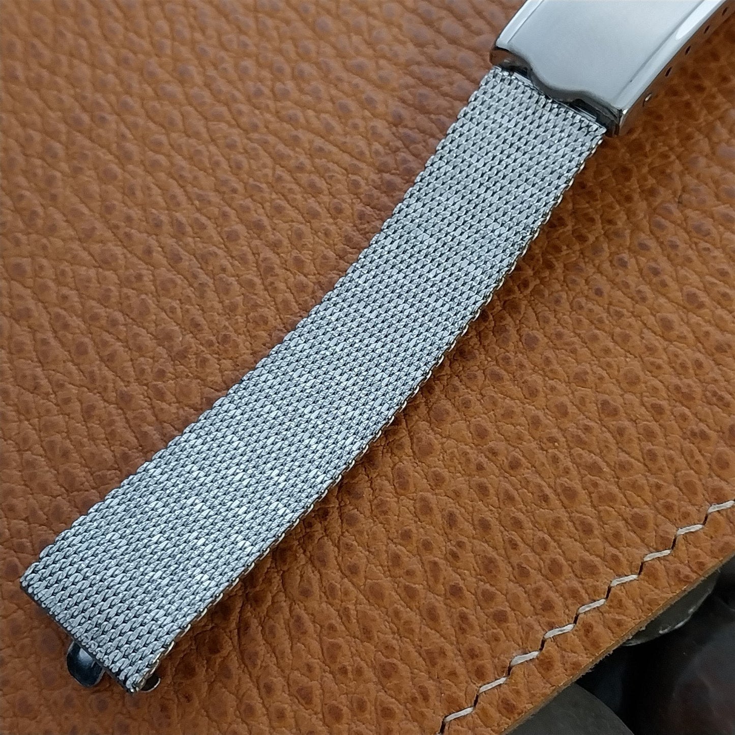 17.2mm Stainless Steel Mesh Kreisler USA nos Unused 1960s Vintage Watch Band