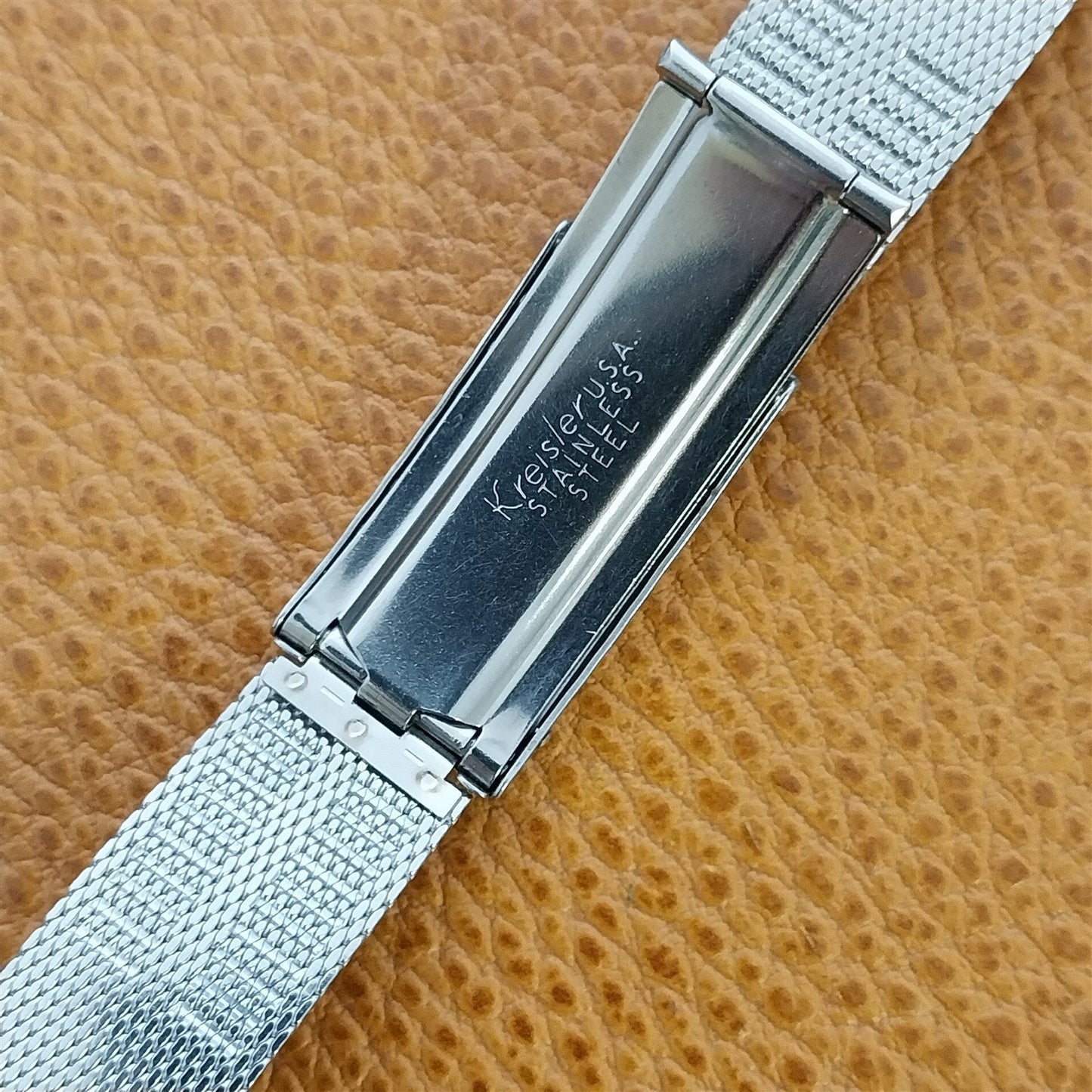 17.2mm Stainless Steel Mesh Kreisler USA nos Unused 1960s Vintage Watch Band