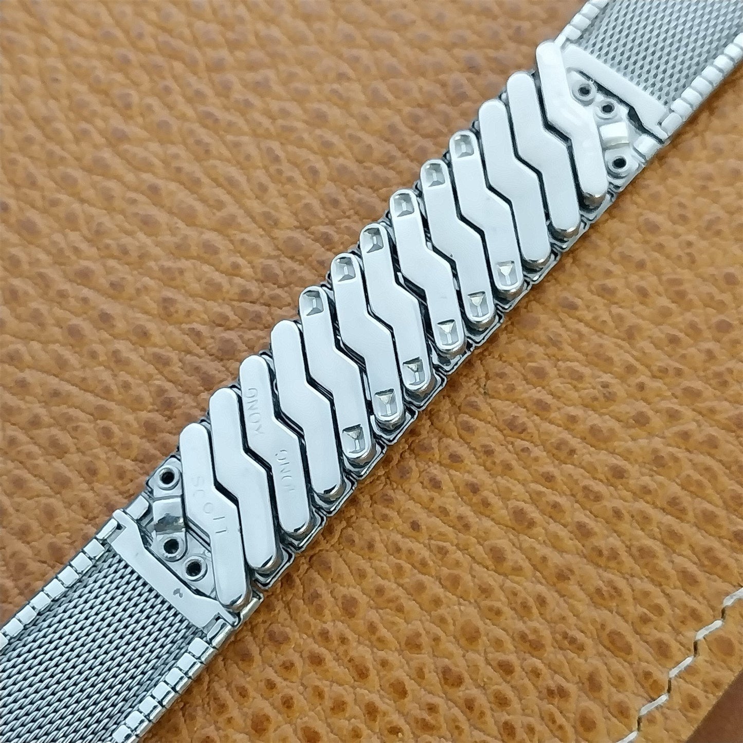 Vintage 17mm Scott Stainless Steel Expansion 1960s Unused Watch Band