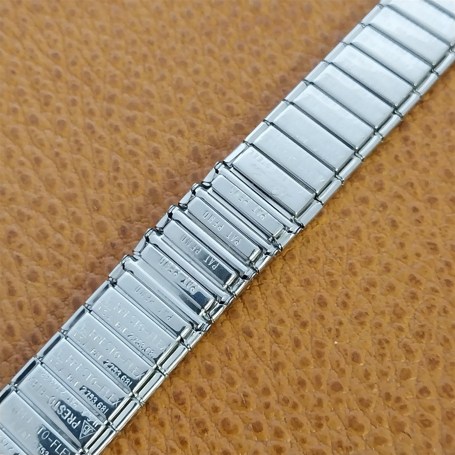 1960s 19mm 3/4" JB Champion USA Slim Stainless Steel Long nos Vintage Watch Band