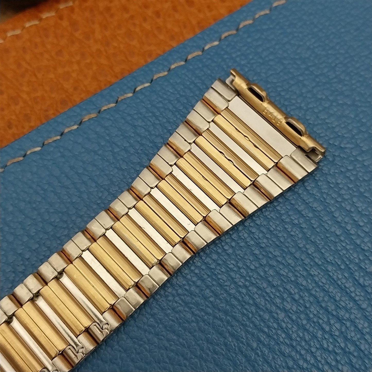 Seiko SQ Quartz B 419 nos Gold-Tone 22mm Japan B Vintage Watch Band