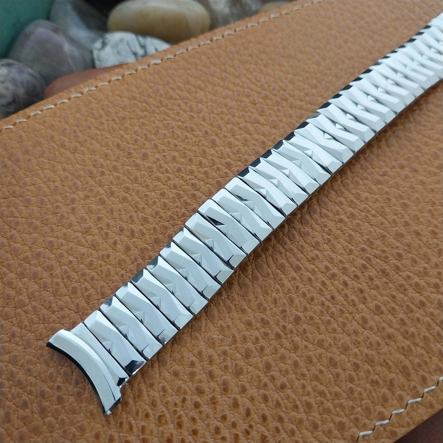 Stainless Steel Expansion Gemex Excalibar nos 1950s Vintage Watch Band