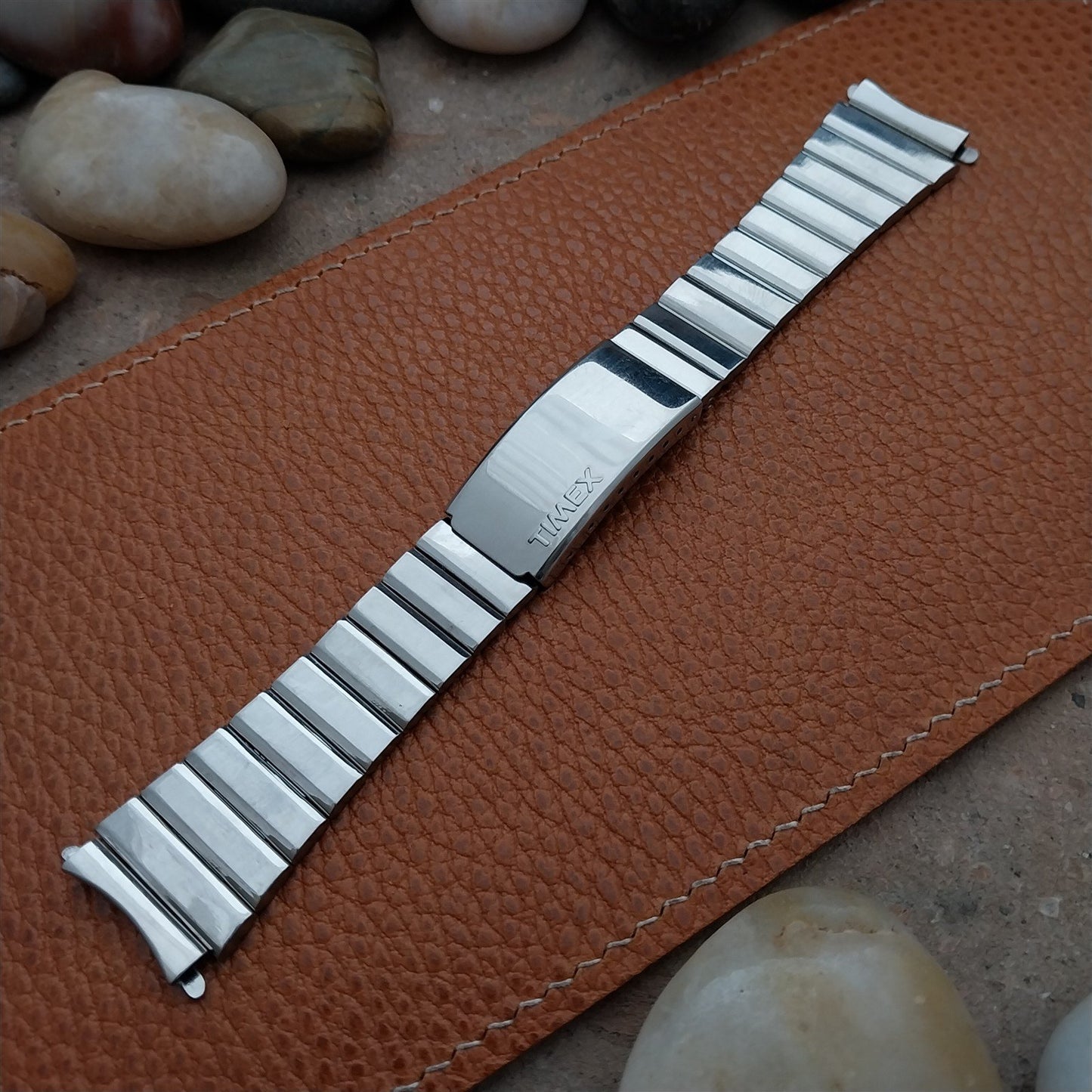 1970s Vintage Timex Stainless Steel 19mm nos Unused Classic Watch Band