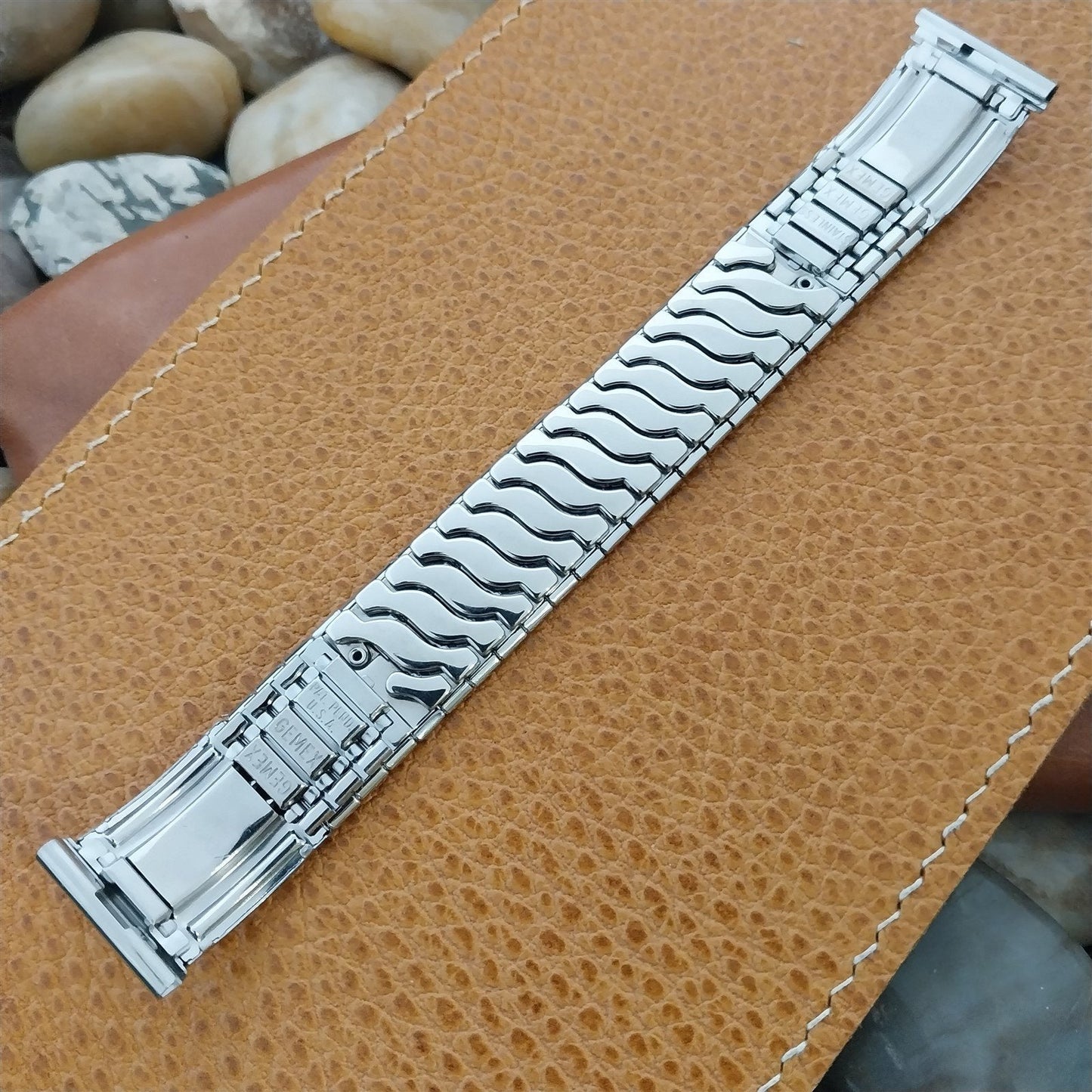 MCM Stainless Steel Stretch Classic Gemex Unused 1950s Vintage Watch Band