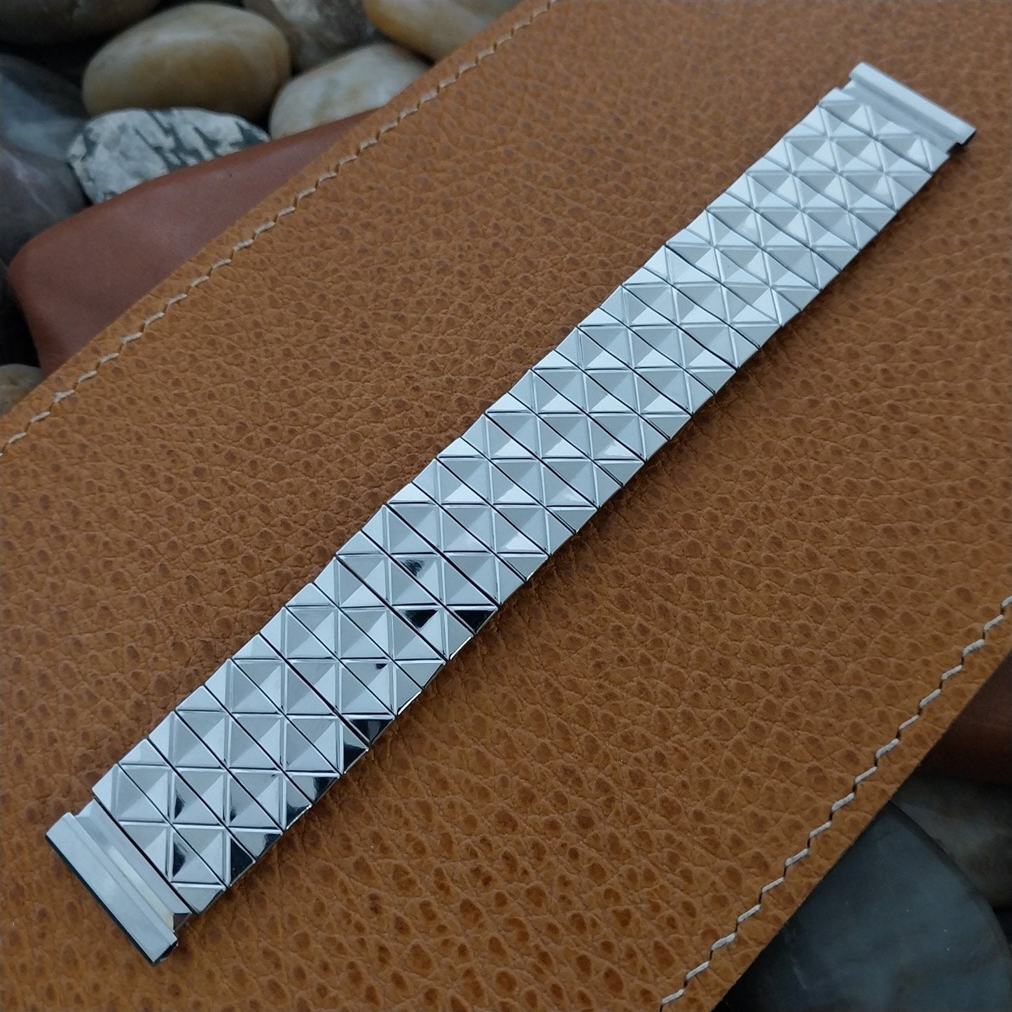 Vintage Gemex 1950s Unused Wide Stainless Steel Expansion Classic Watch Band