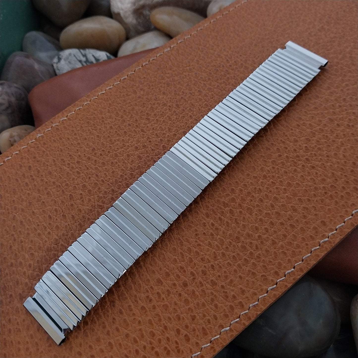 19mm 18mm Wide Stainless Steel Expansion Gemex 1950s Unused Vintage Watch Band