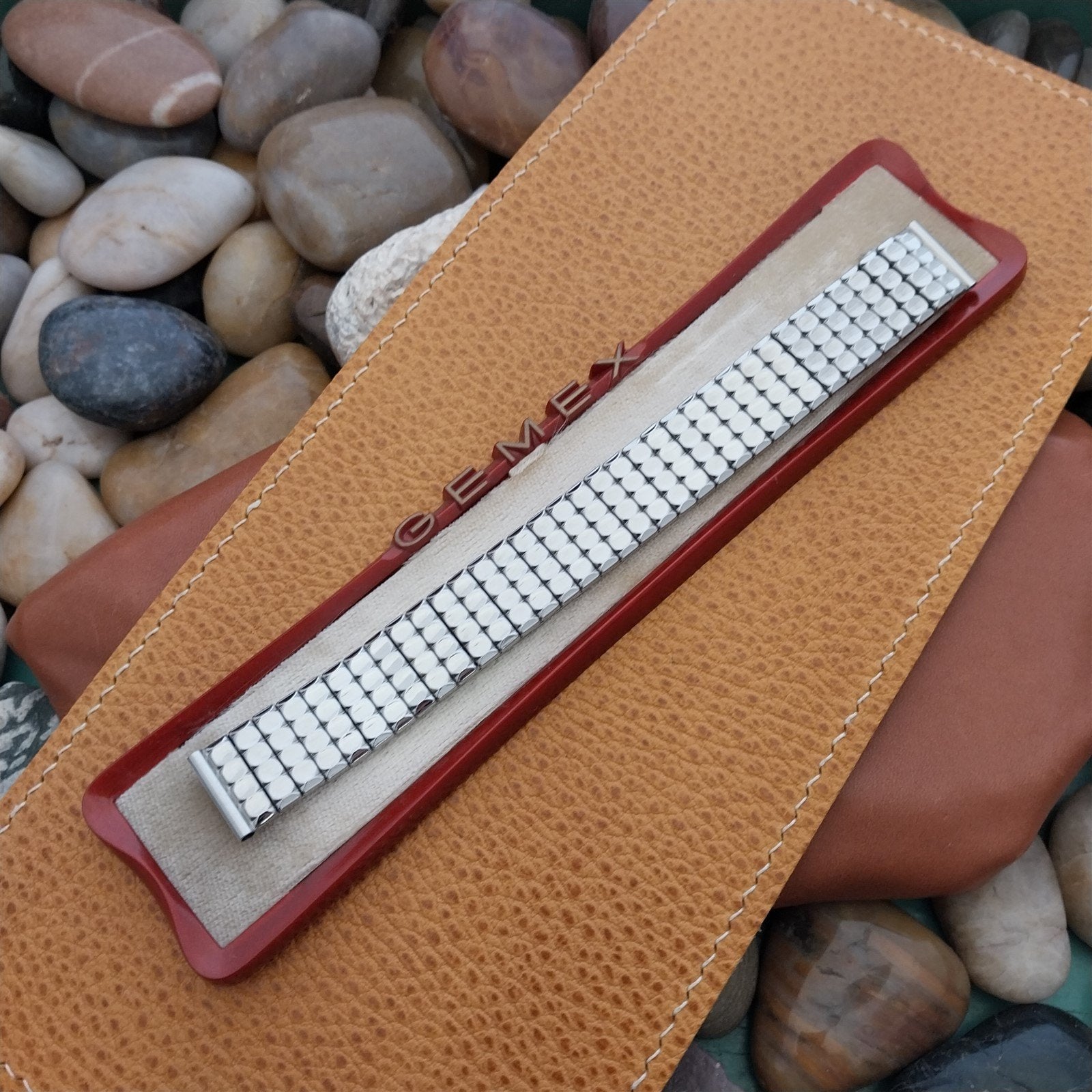5/8" Gemex USA Stainless Steel Scissor-Expansion Unused 1950s Vintage Watch Band
