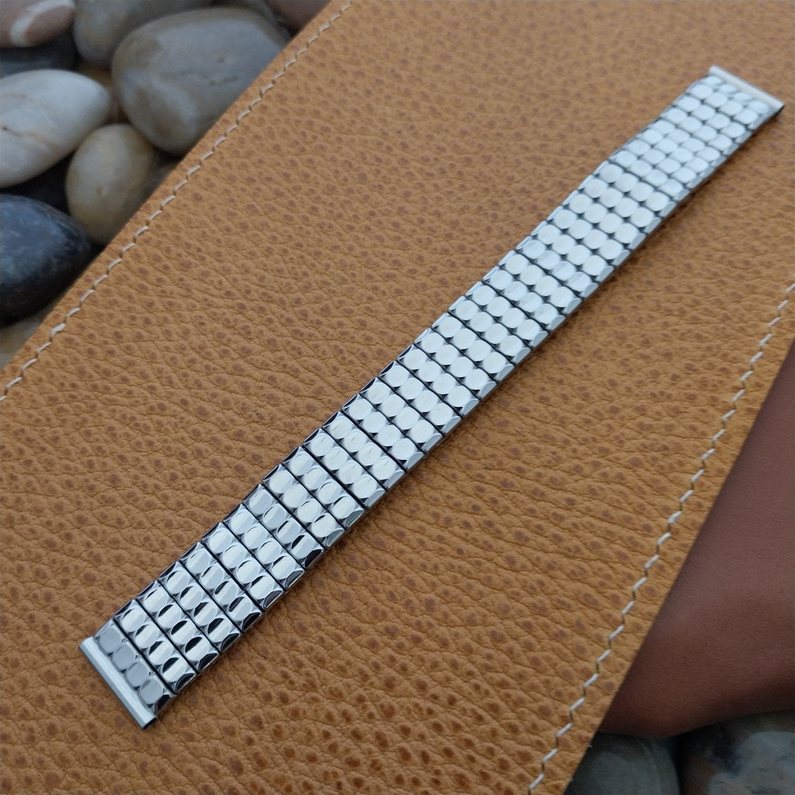 5/8" Gemex USA Stainless Steel Scissor-Expansion Unused 1950s Vintage Watch Band