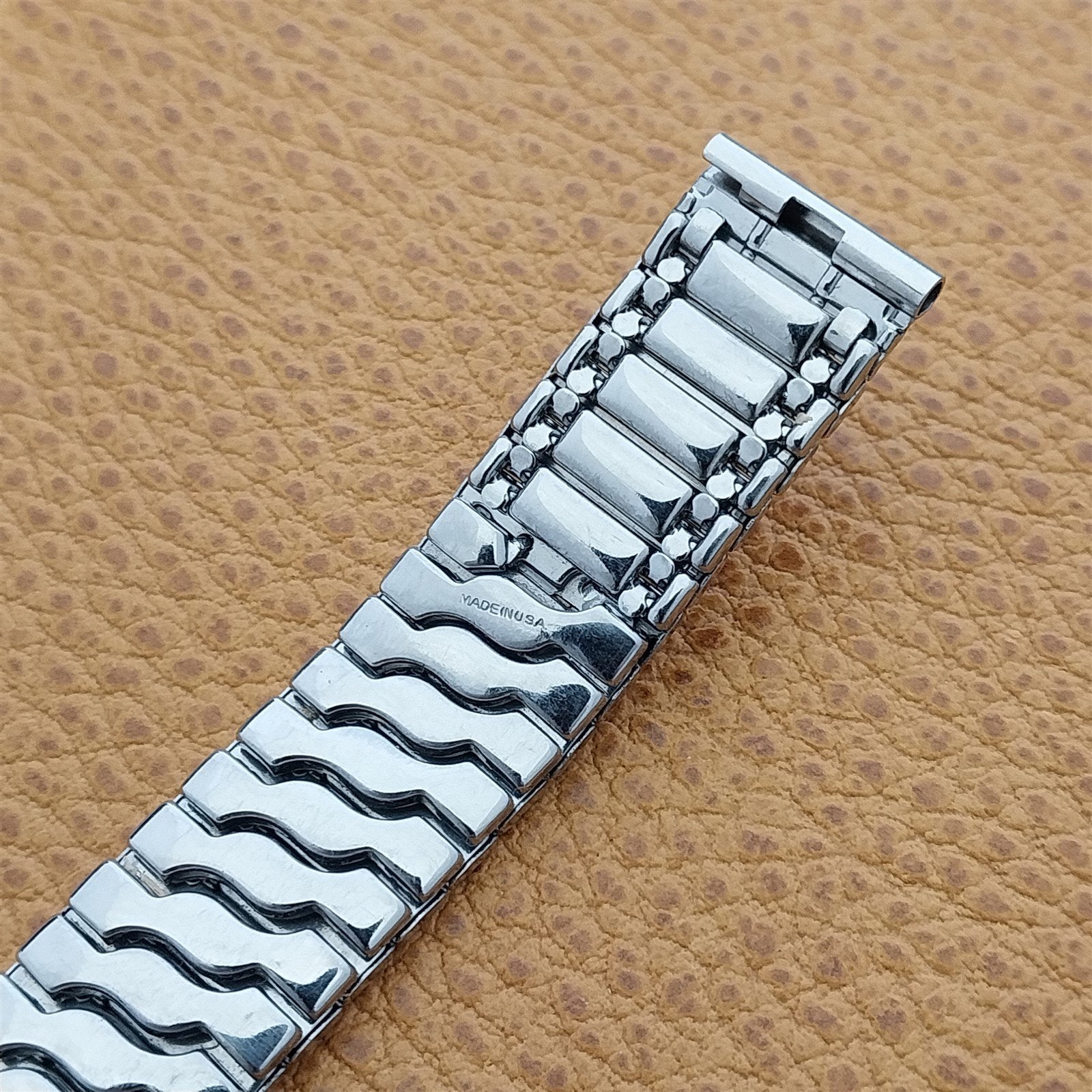 5/8" Gemex USA Stainless Steel Scissor-Expansion Unused 1950s Vintage Watch Band